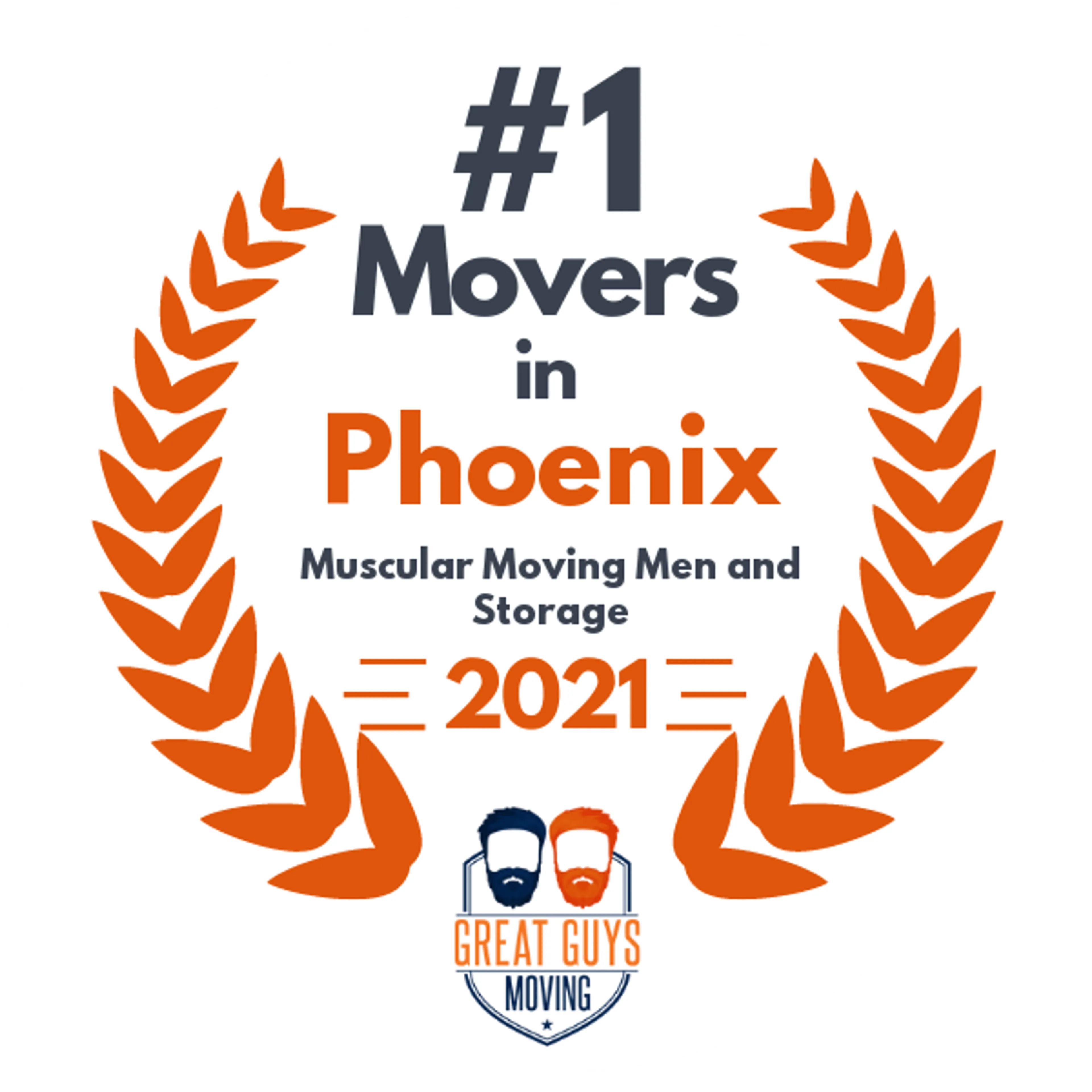 #1 Ranked Movers in Phoenix, AZ 2021 award