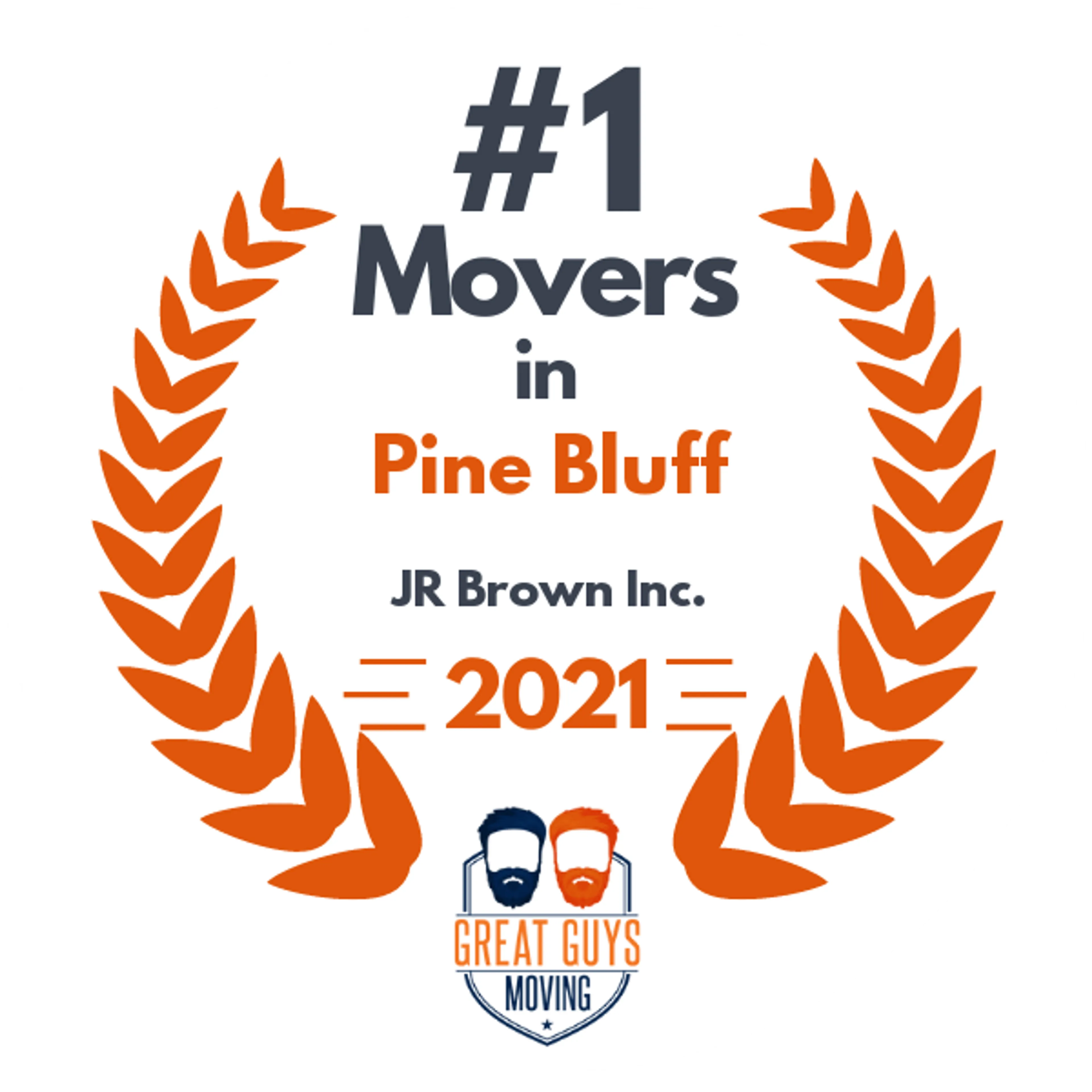 #1 Ranked Movers in Little Rock, AR 2021 award