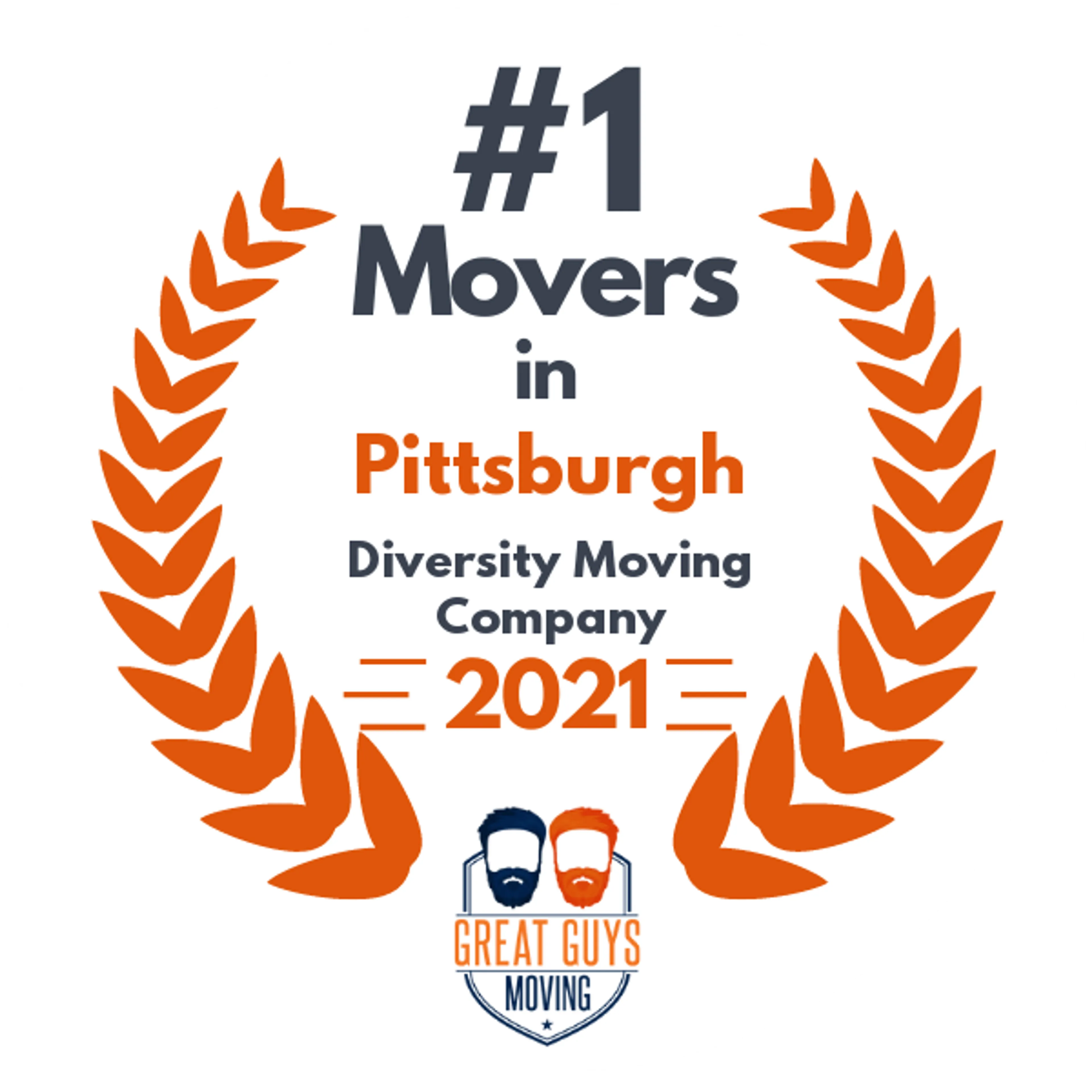 #1 Ranked Movers in Pittsburgh, PA 2021 award