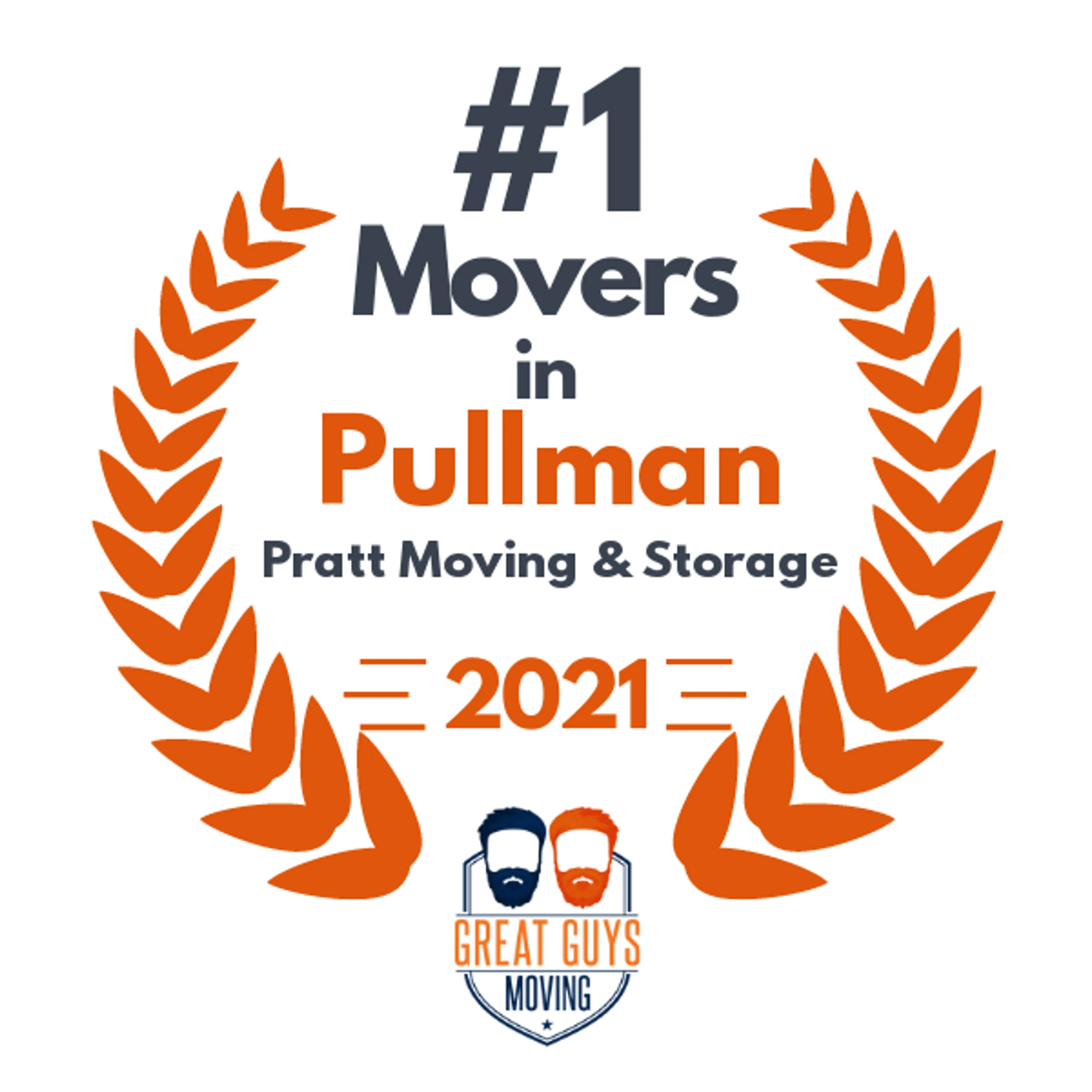 #1 Ranked Movers in Pullman, WA 2021 award