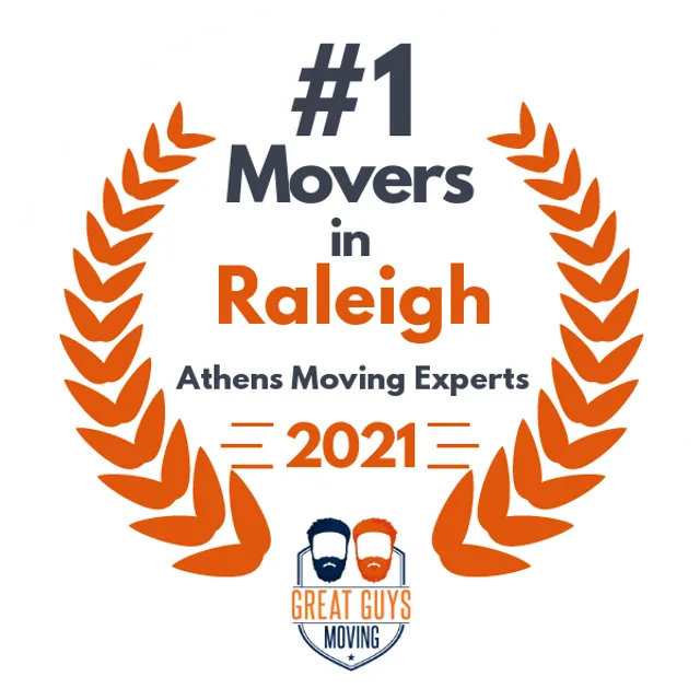 #1 Ranked Movers in Raleigh, NC 2021 award