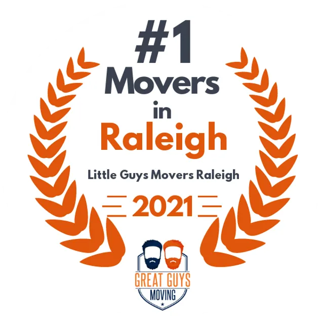 #1 Ranked Movers in Raleigh, NC 2021 award