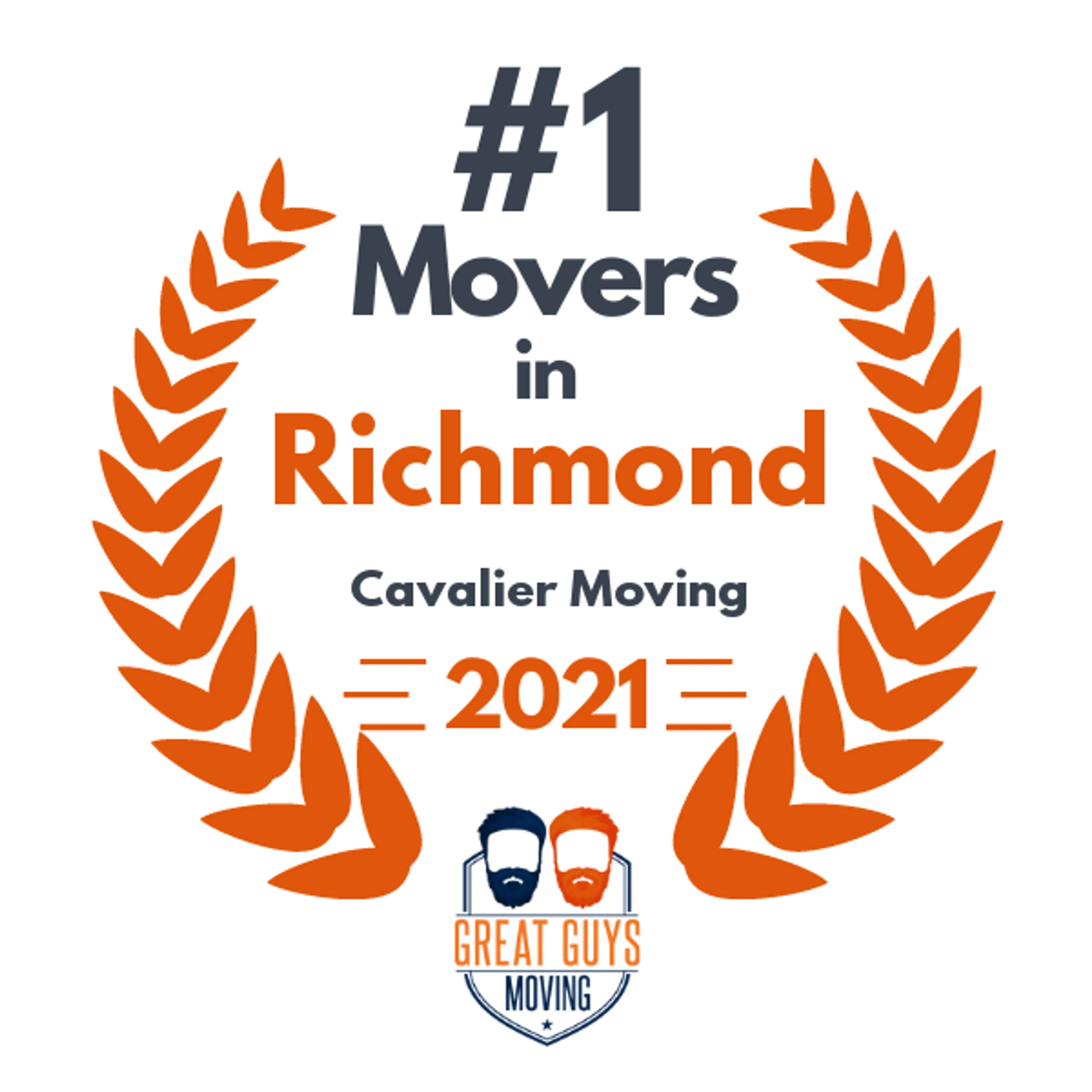 #1 Ranked Movers in Richmond, VA 2021 award