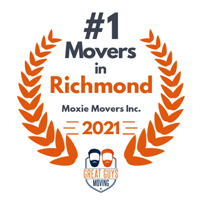 #1 Ranked Movers in Richmond, VA 2021 award