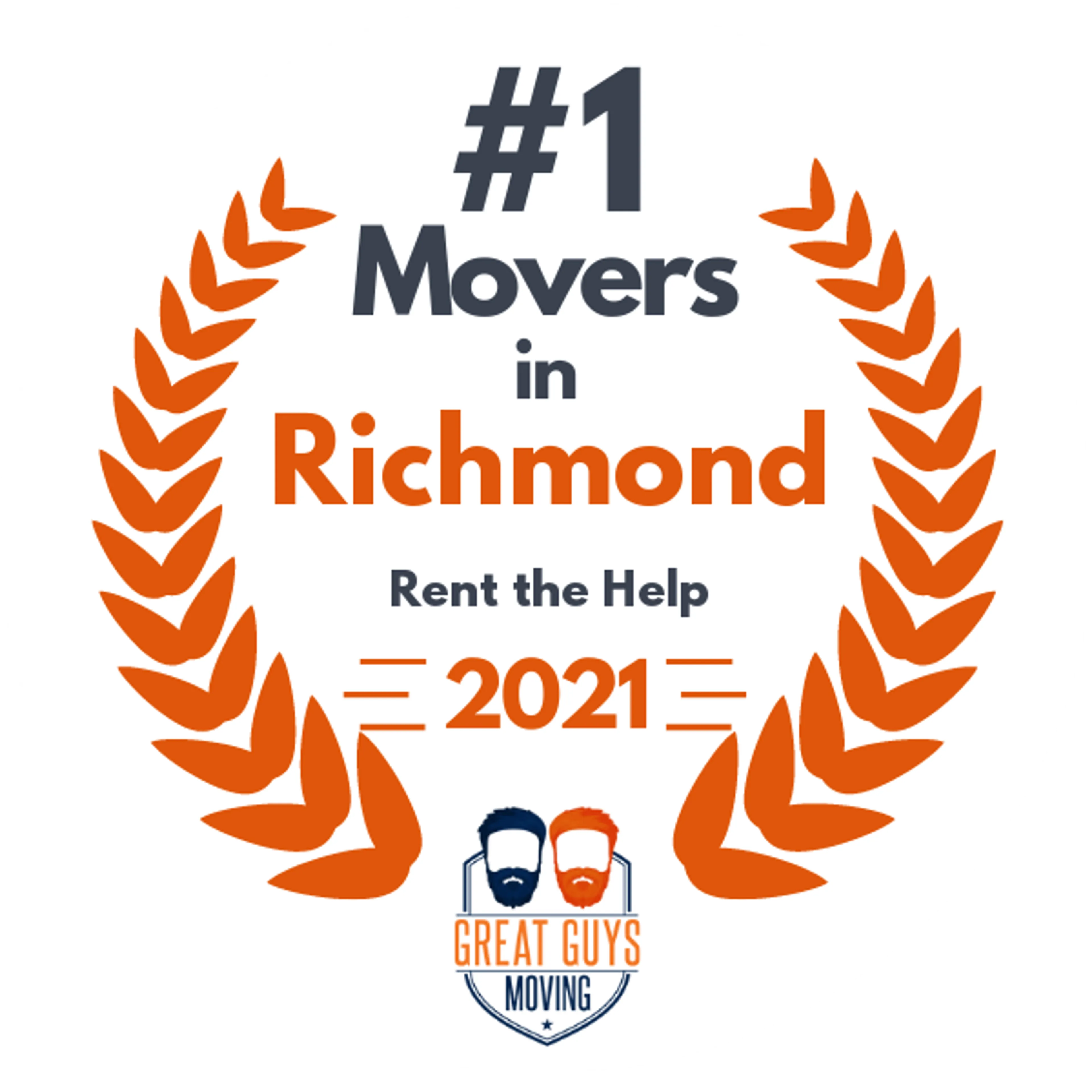#1 Ranked Movers in Richmond, VA 2021 award