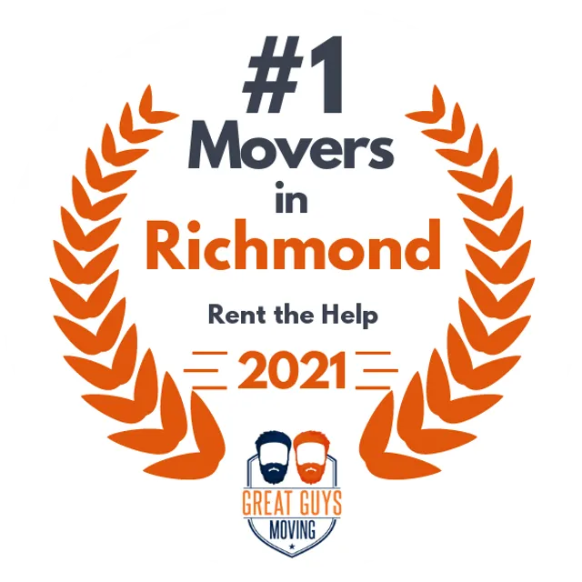 #1 Ranked Movers in Richmond, VA 2021 award