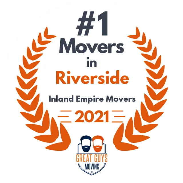 #1 Ranked Movers in Anaheim, CA 2021 award