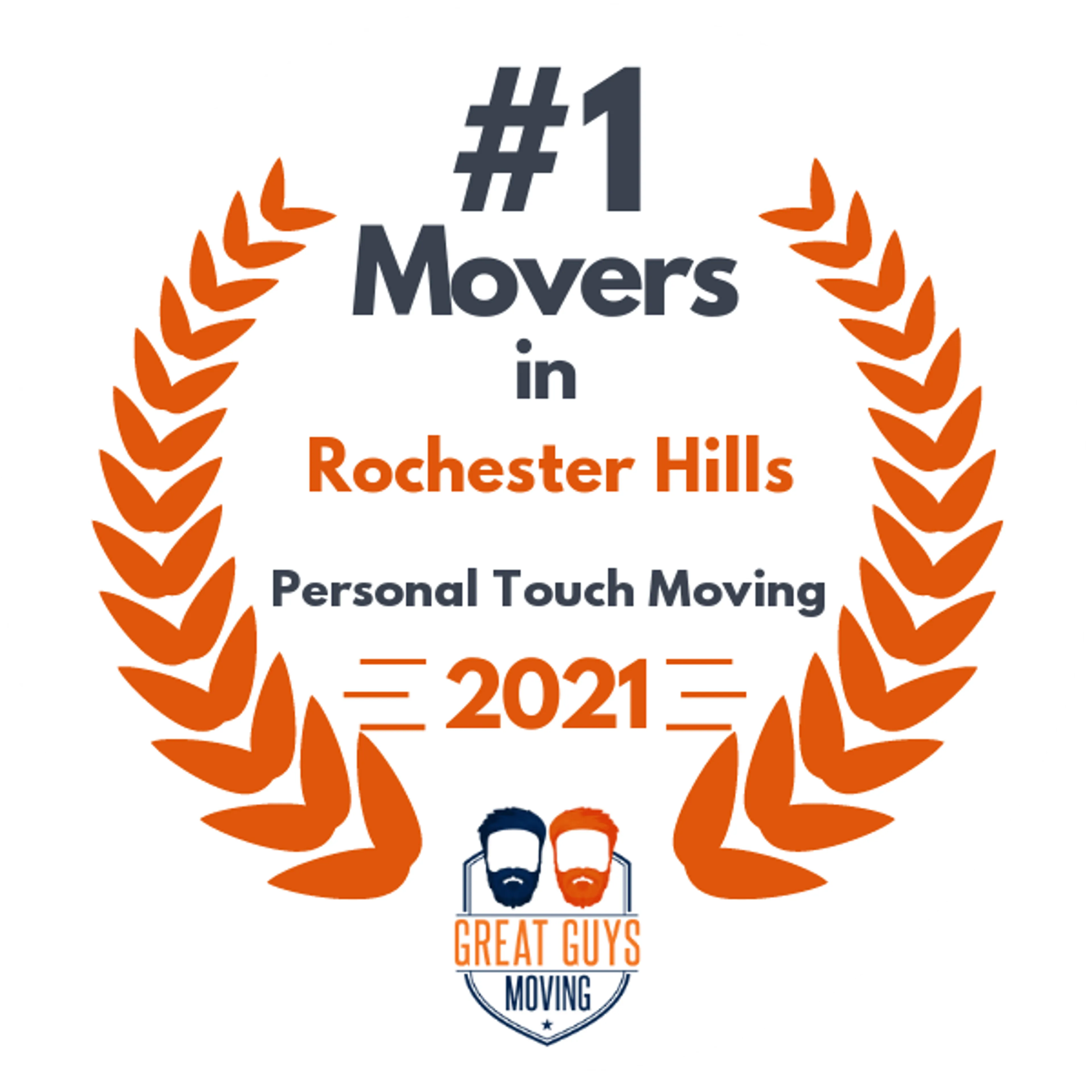 #1 Ranked Movers in Warren, MI 2021 award