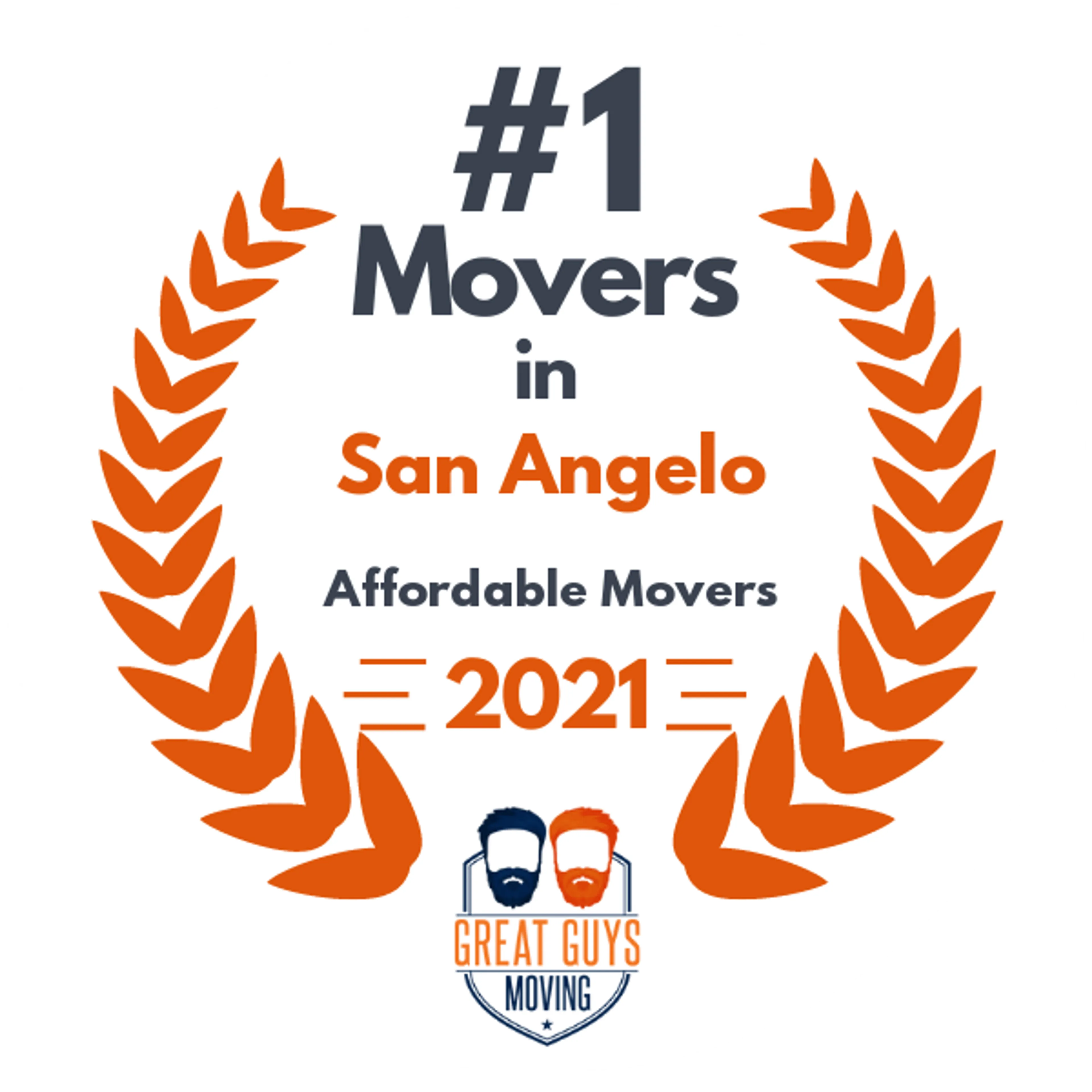 #1 Ranked Movers in San Angelo, TX 2021 award