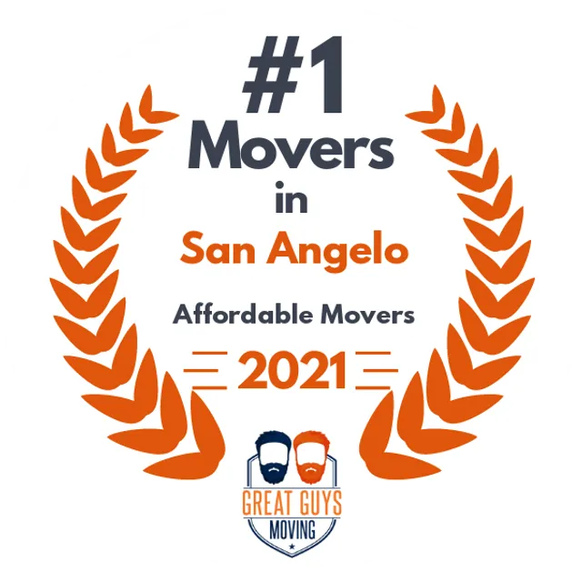 #1 Ranked Movers in San Angelo, TX 2021 award