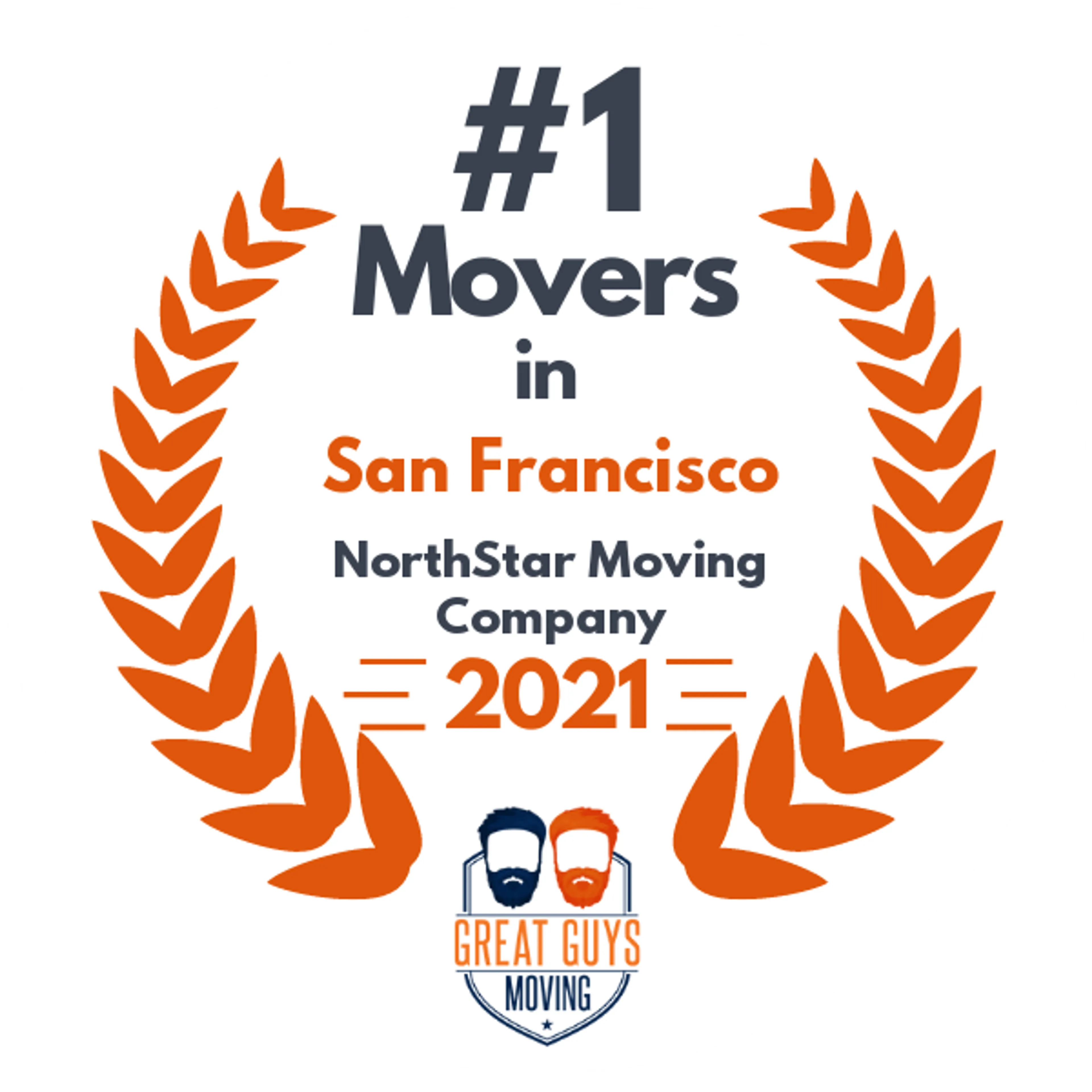 #1 Ranked Movers in San Jose, CA 2021 award