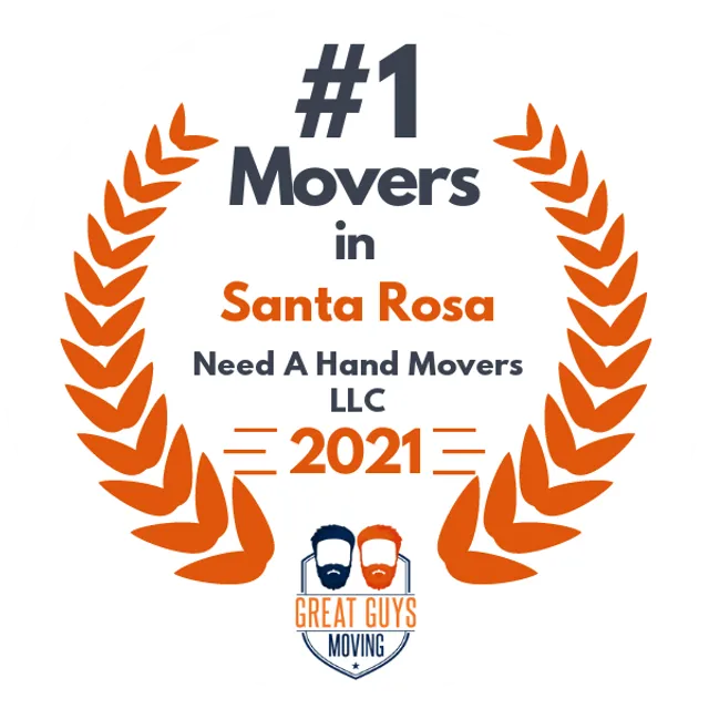 #1 Ranked Movers in Santa Rosa, CA 2021 award