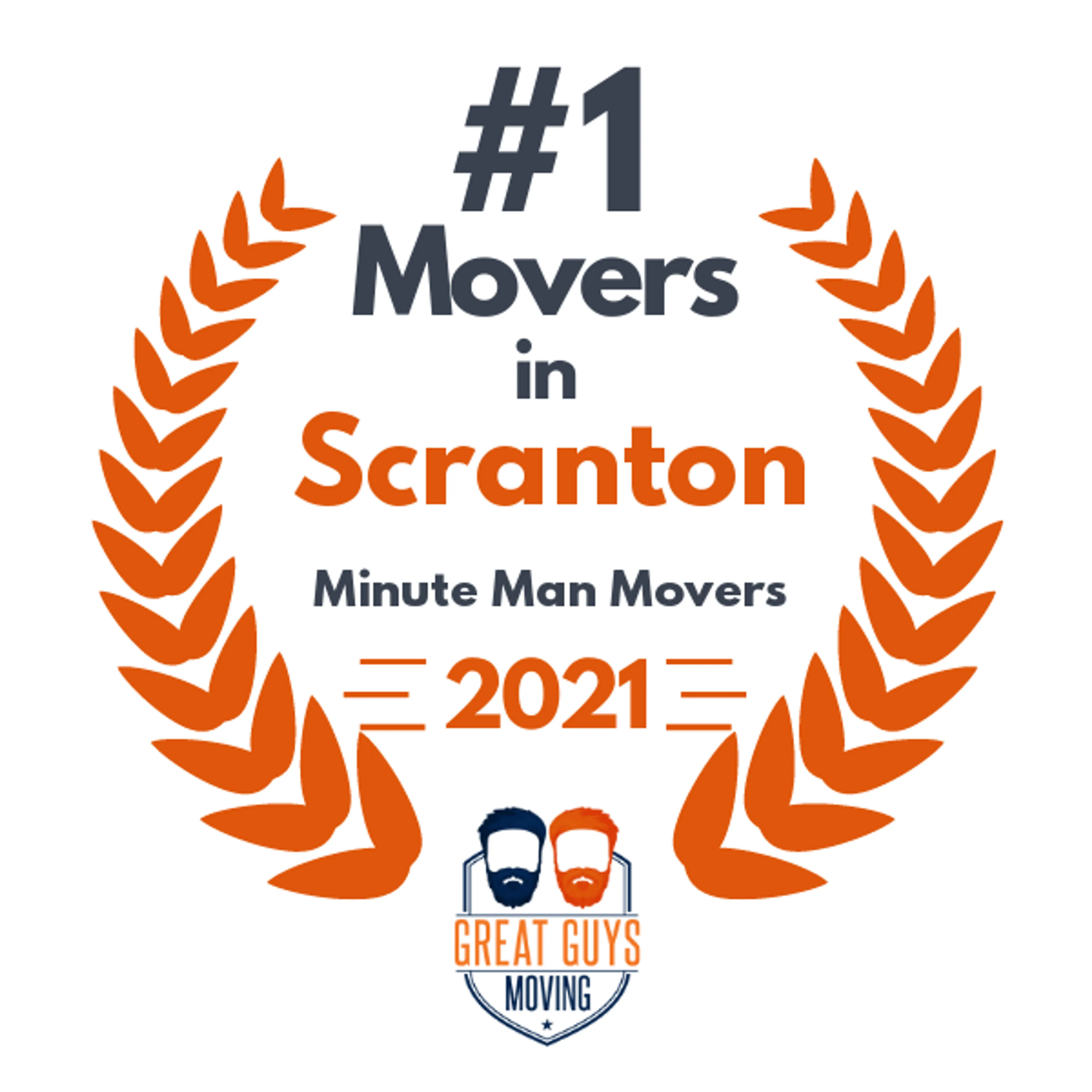 #1 Ranked Movers in Scranton, PA 2021 award