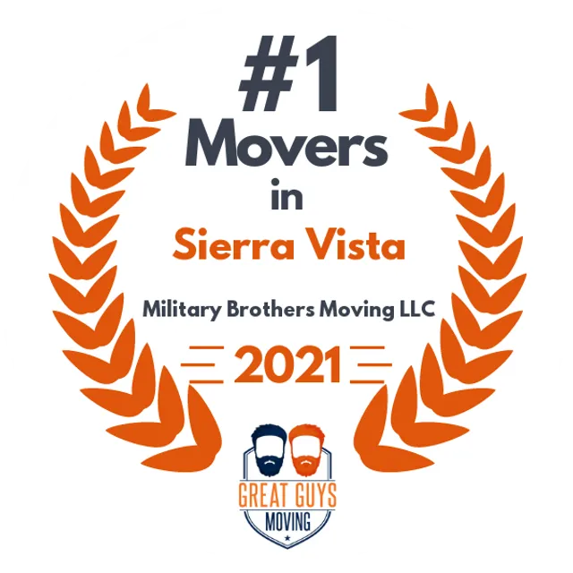 #1 Ranked Movers in Sierra Vista, AZ 2021 award