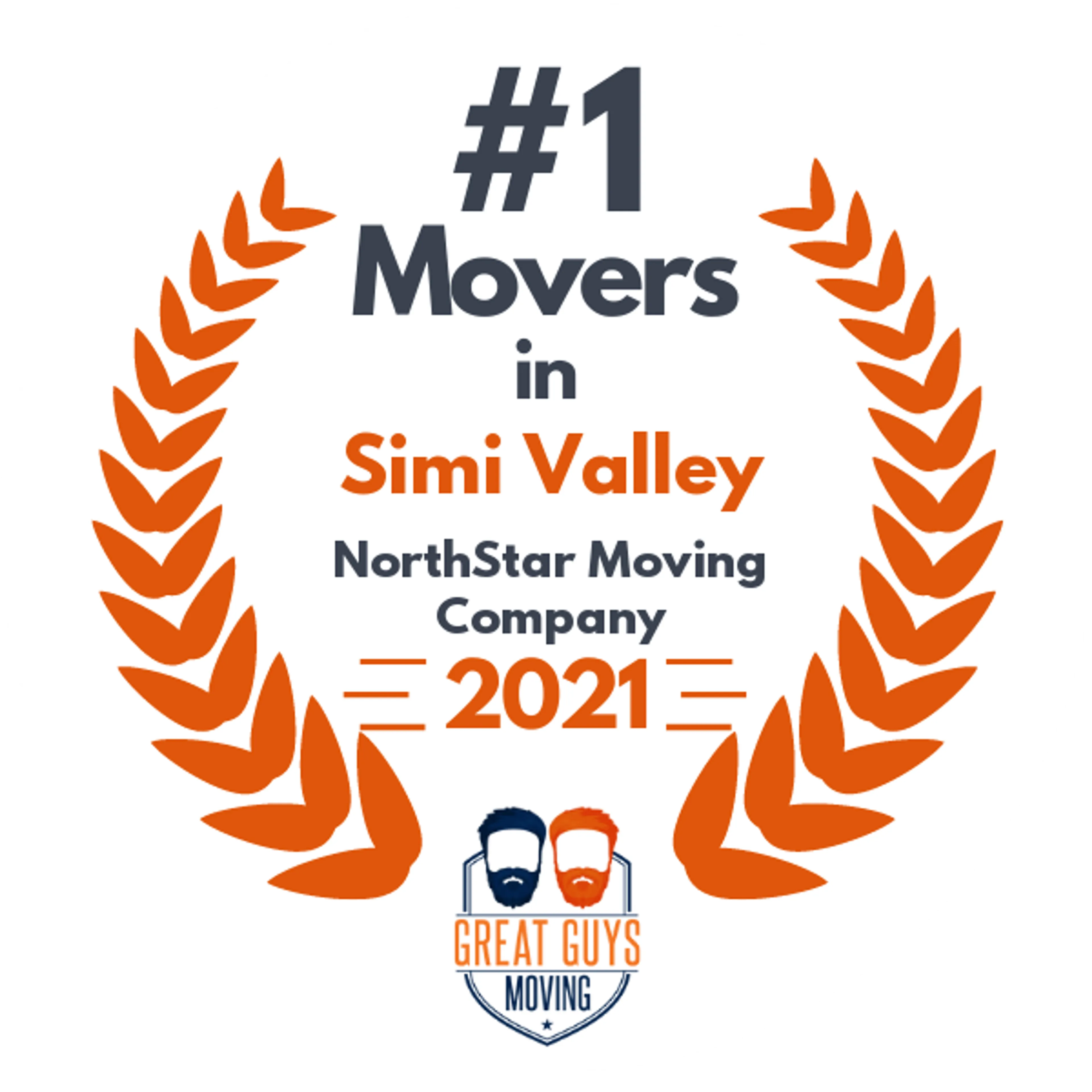#1 Ranked Movers in Santa Clarita, CA 2021 award