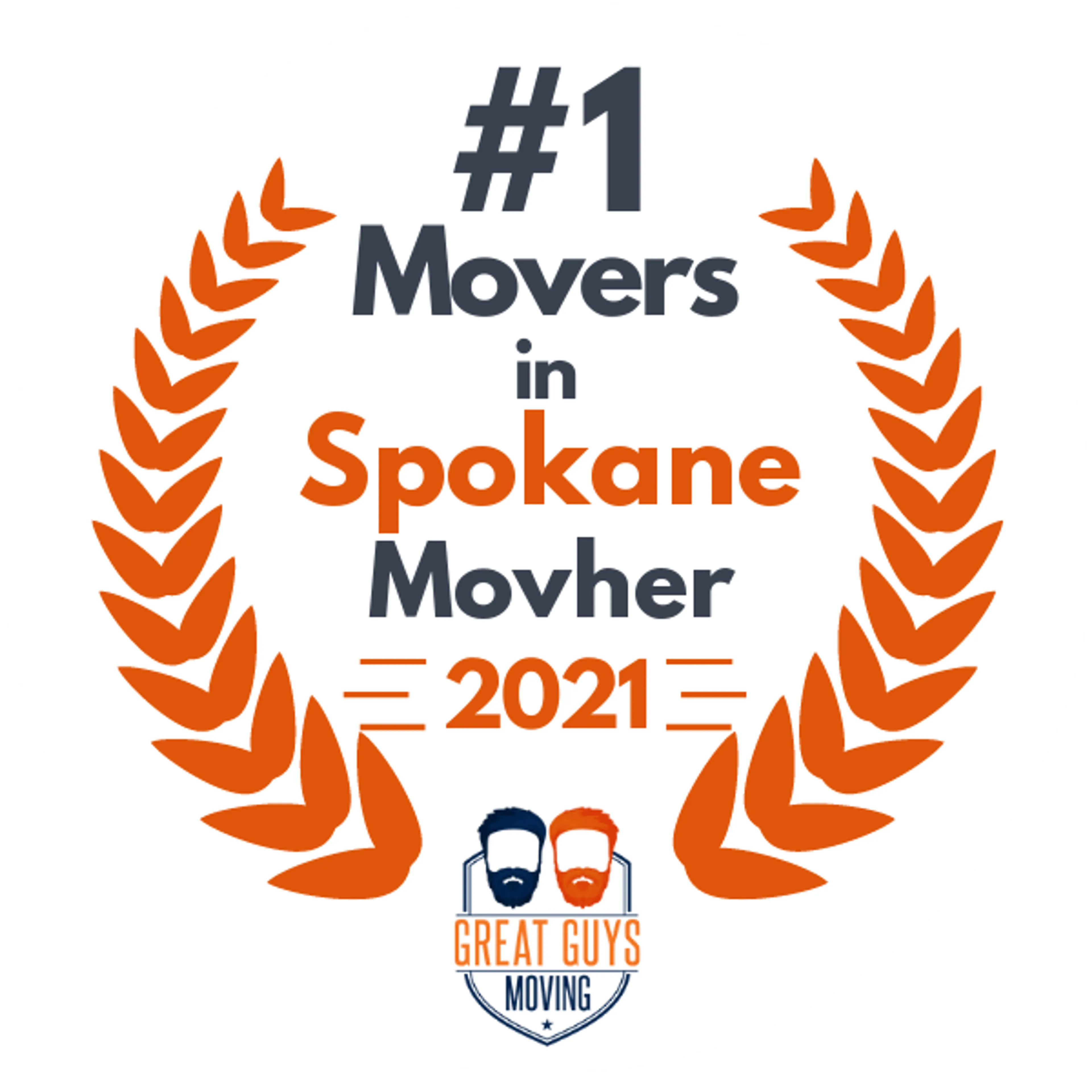 #1 Ranked Movers in Spokane, WA 2021 award