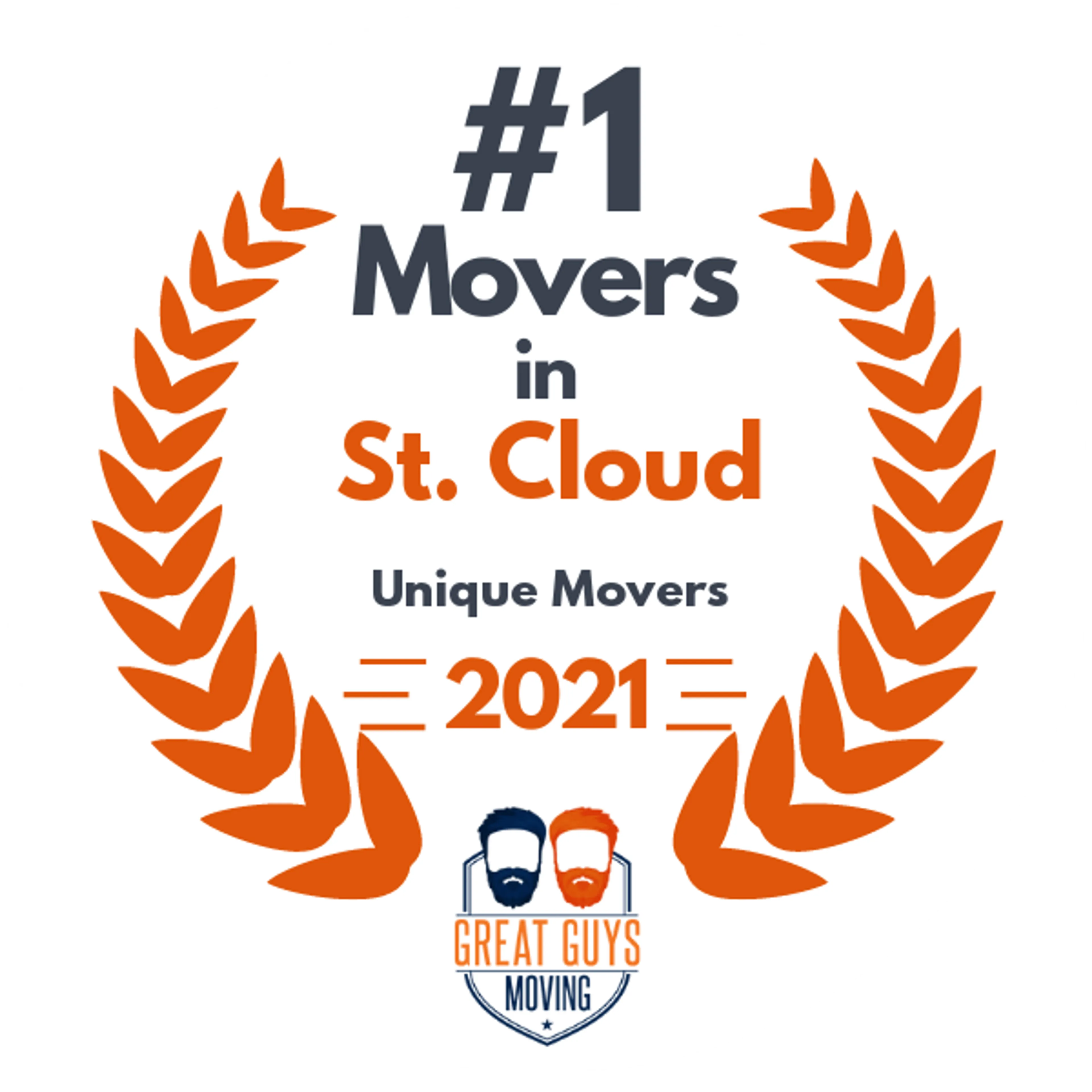 #1 Ranked Movers in St. Cloud, MN 2021 award