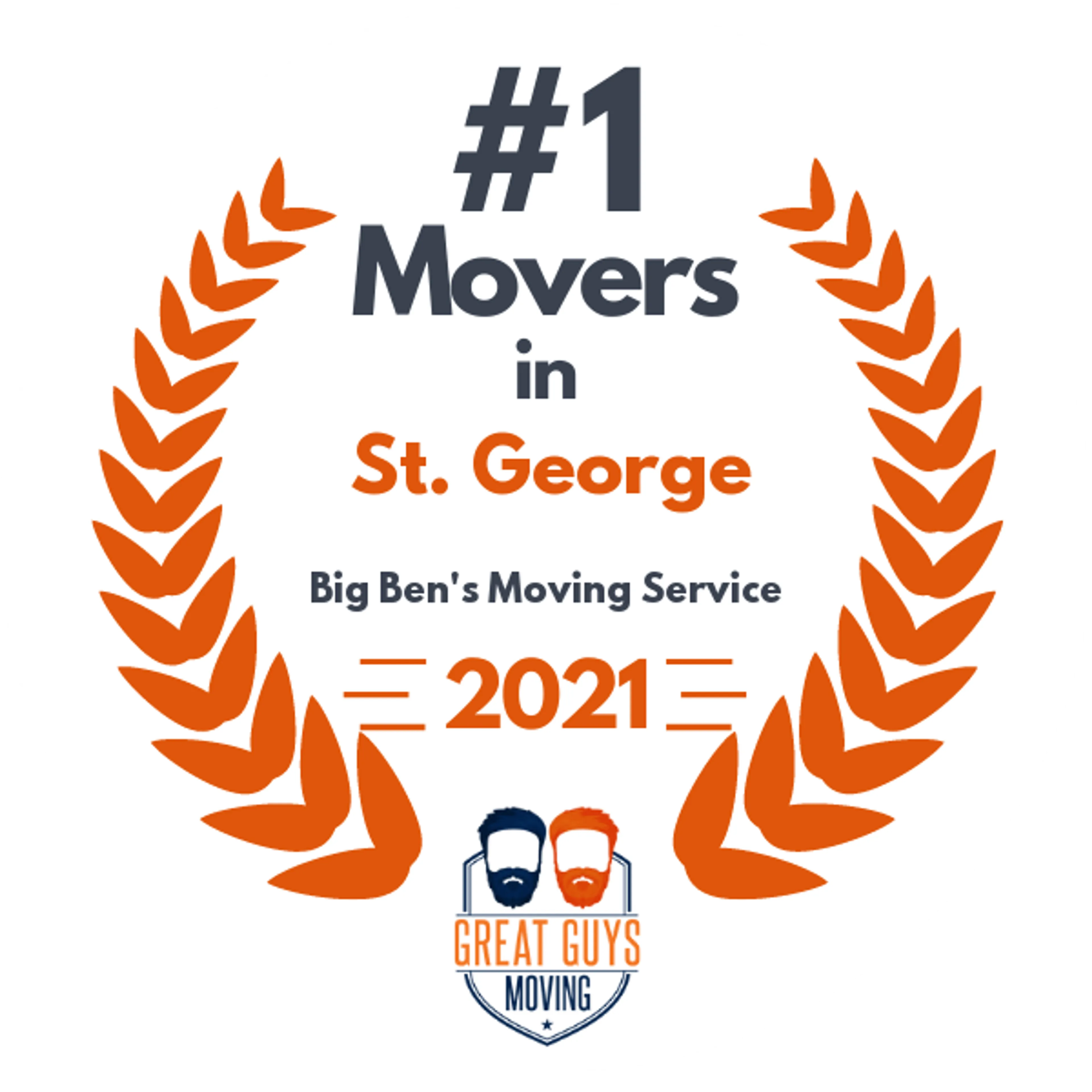 #1 Ranked Movers in Provo, UT 2021 award