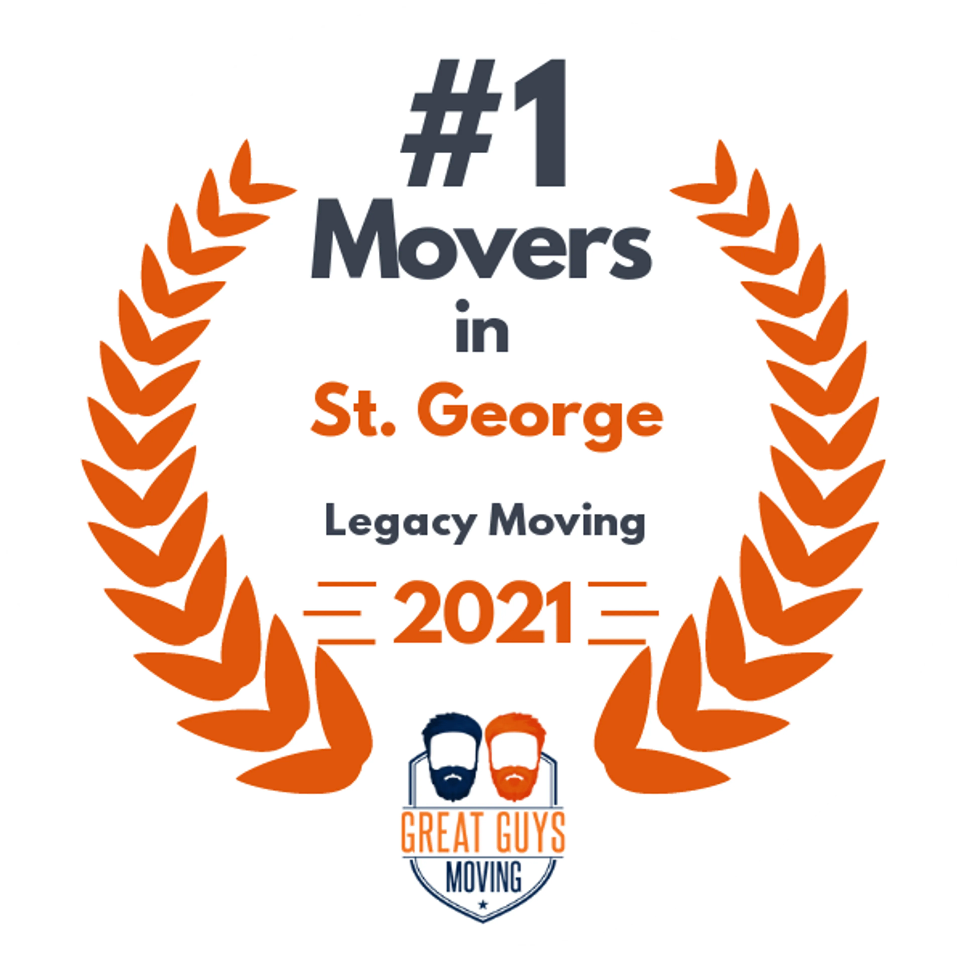 #1 Ranked Movers in St. George, UT 2021 award