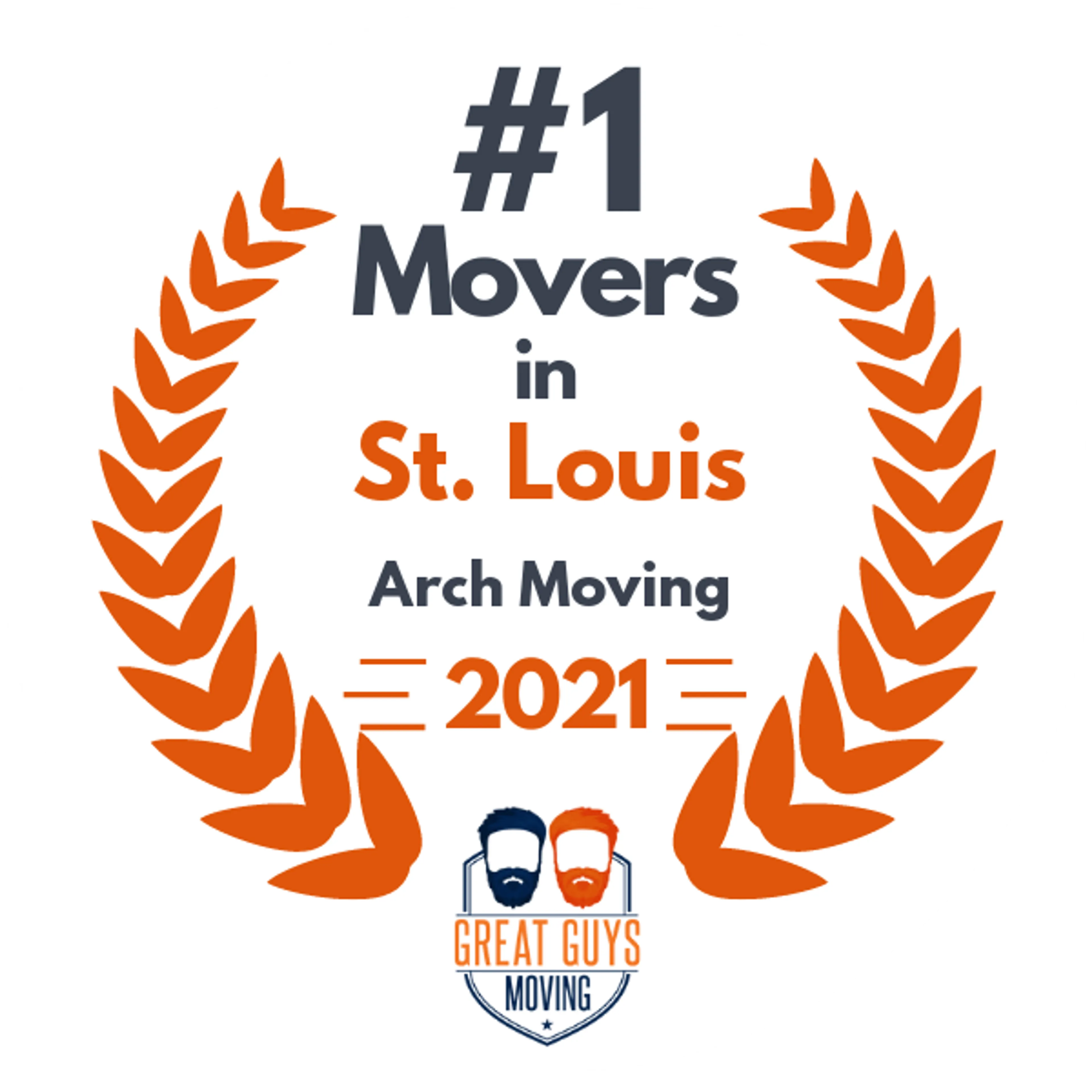 #1 Ranked Movers in St. Louis, MO 2021 award
