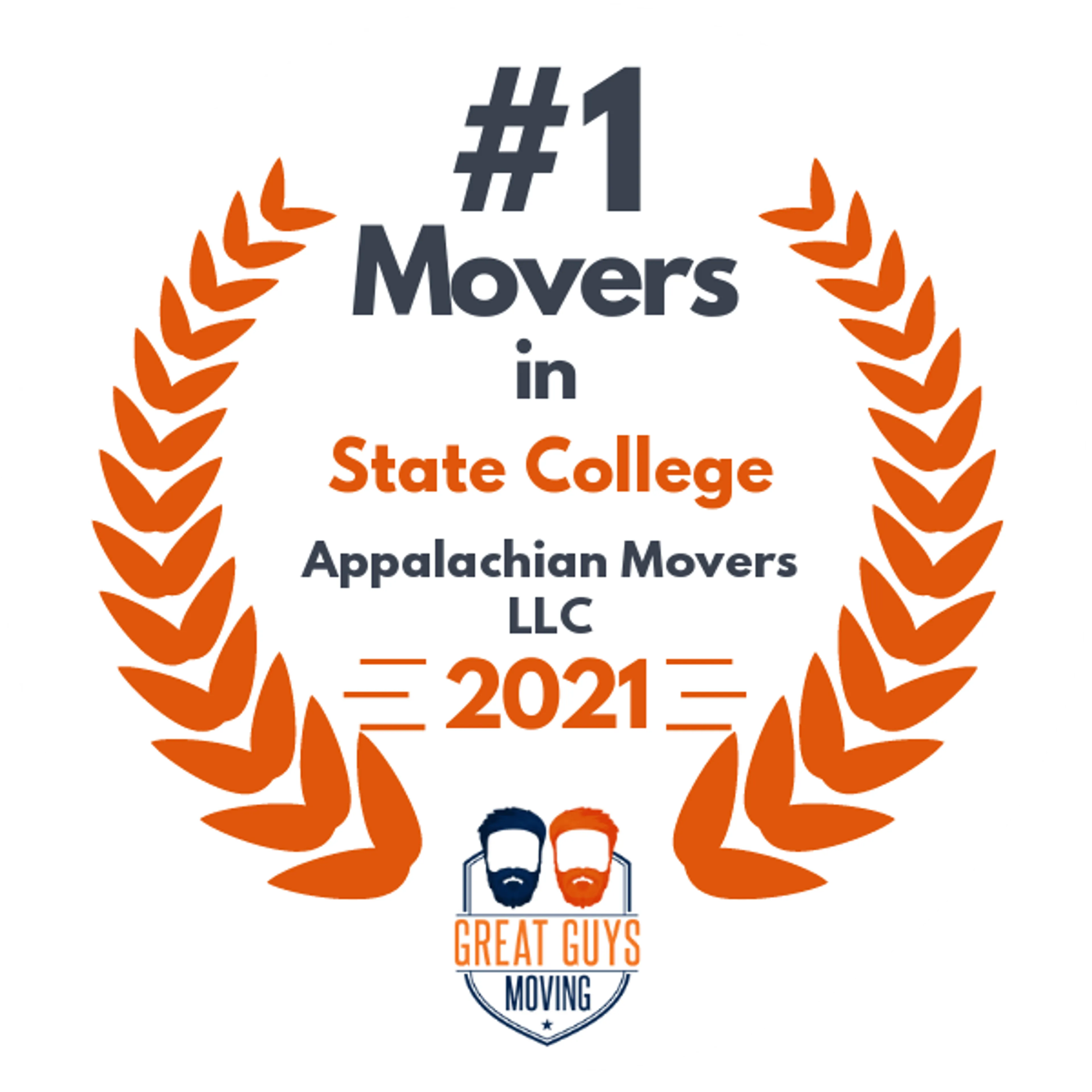 #1 Ranked Movers in State College, PA 2021 award