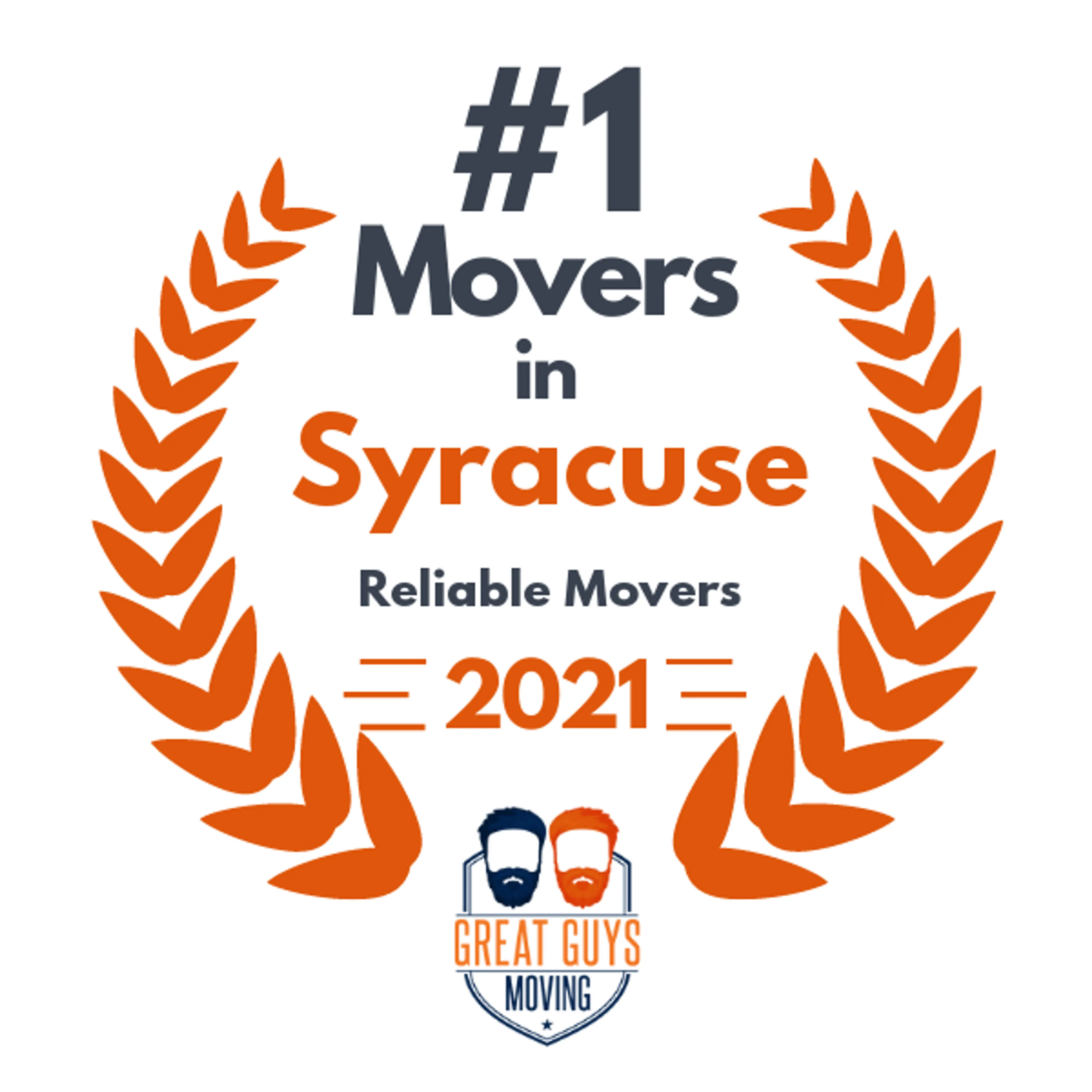 #1 Ranked Movers in Syracuse, NY 2021 award
