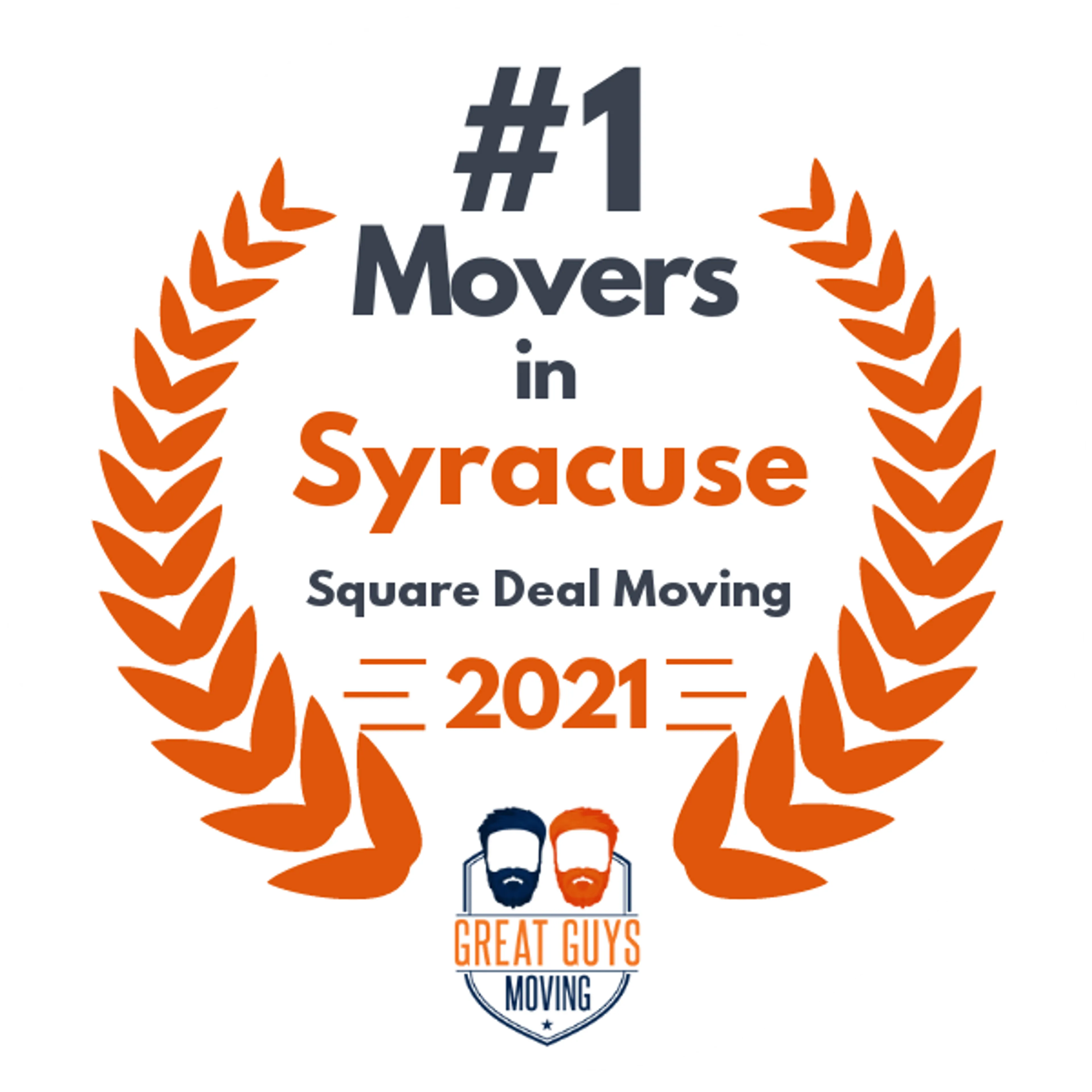 #1 Ranked Movers in Syracuse, NY 2021 award