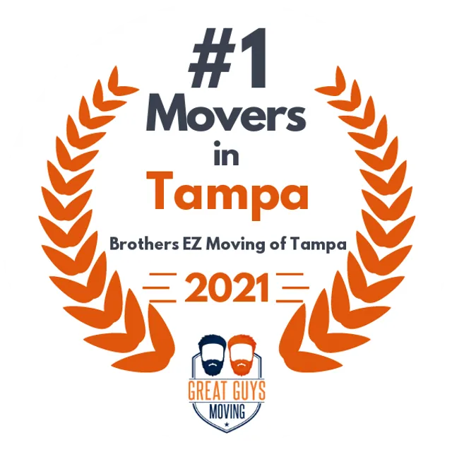 #1 Ranked Movers in Tampa, FL 2021 award