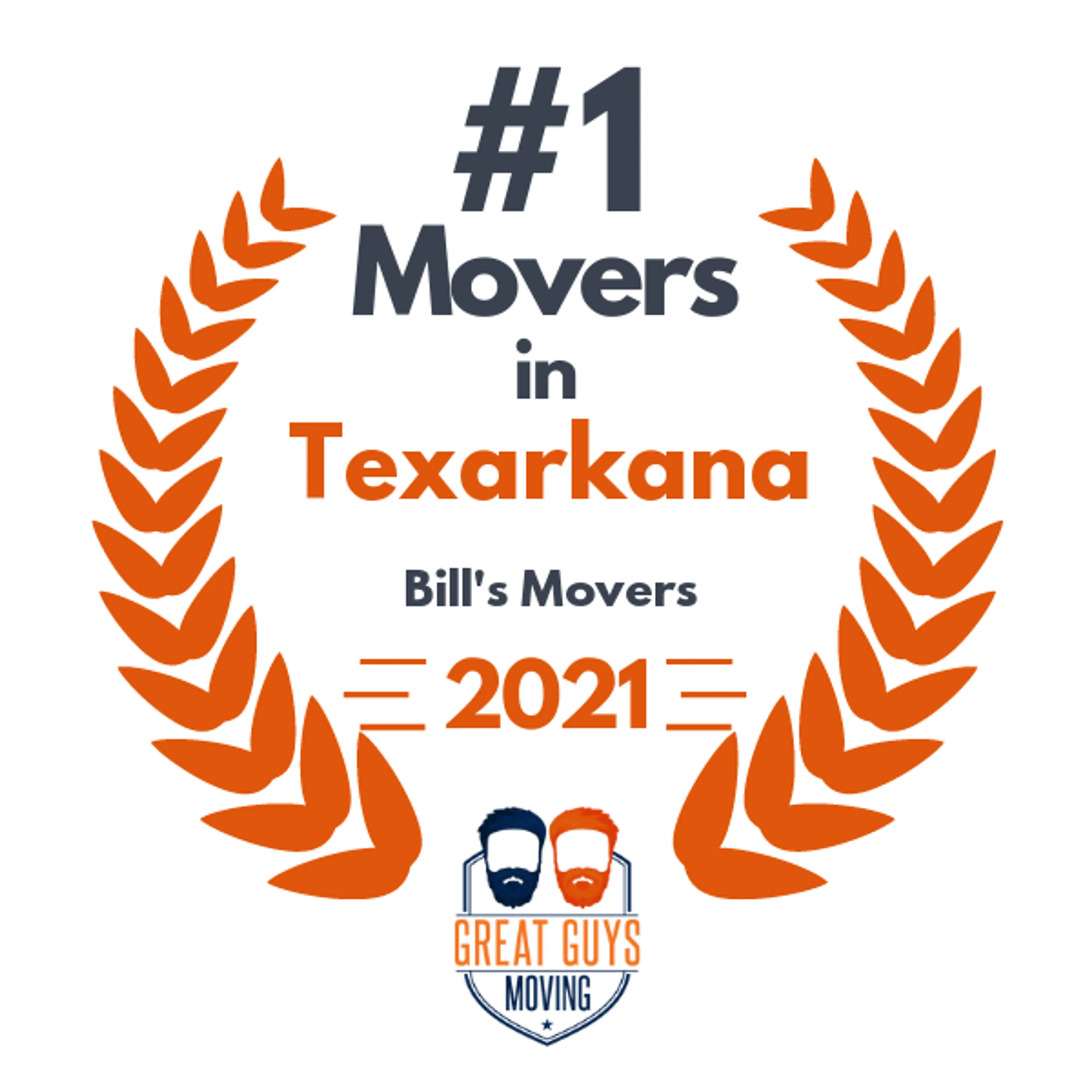 #1 Ranked Movers in Texarkana, TX 2021 award