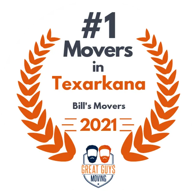 #1 Ranked Movers in Texarkana, TX 2021 award