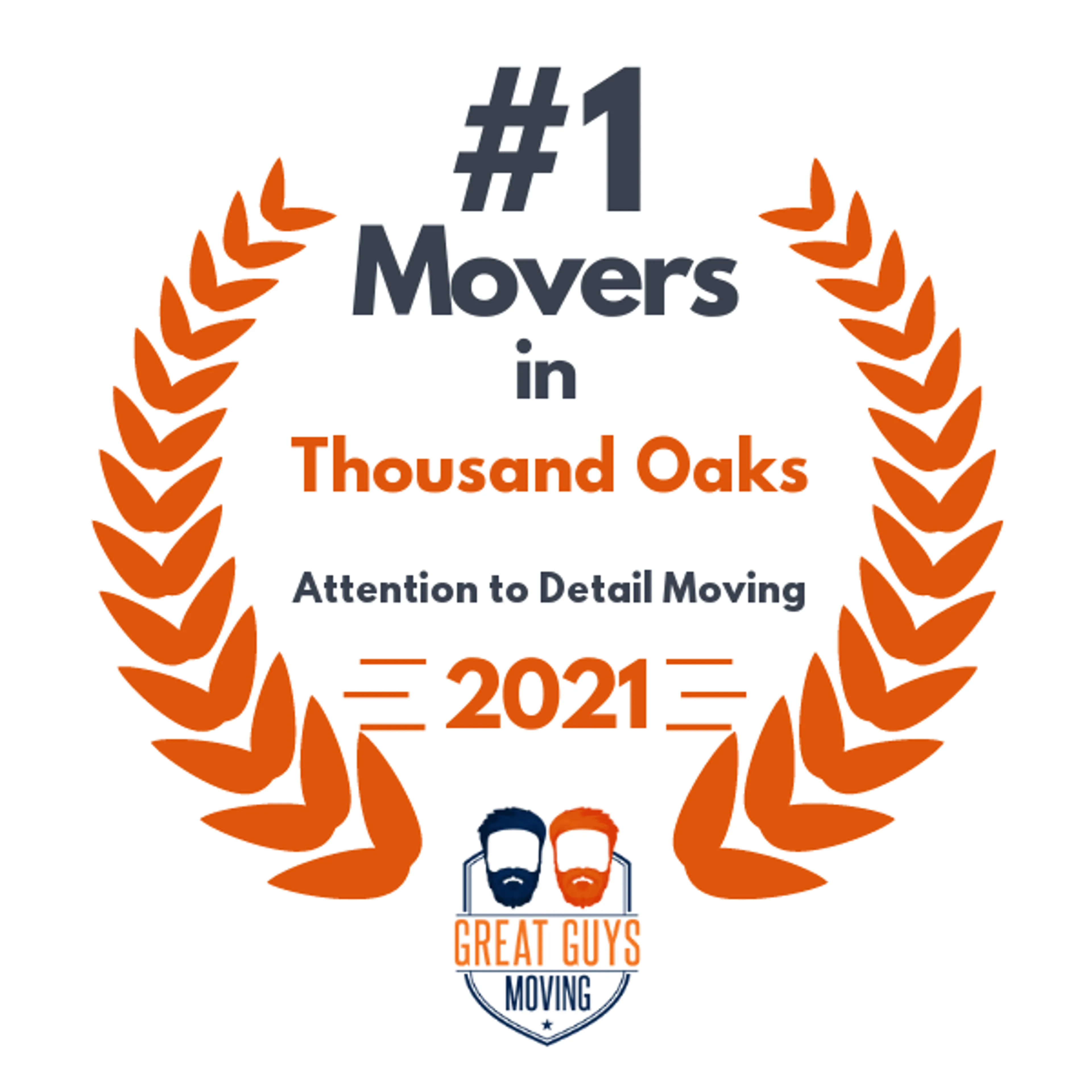 #1 Ranked Movers in Oxnard, CA 2021 award