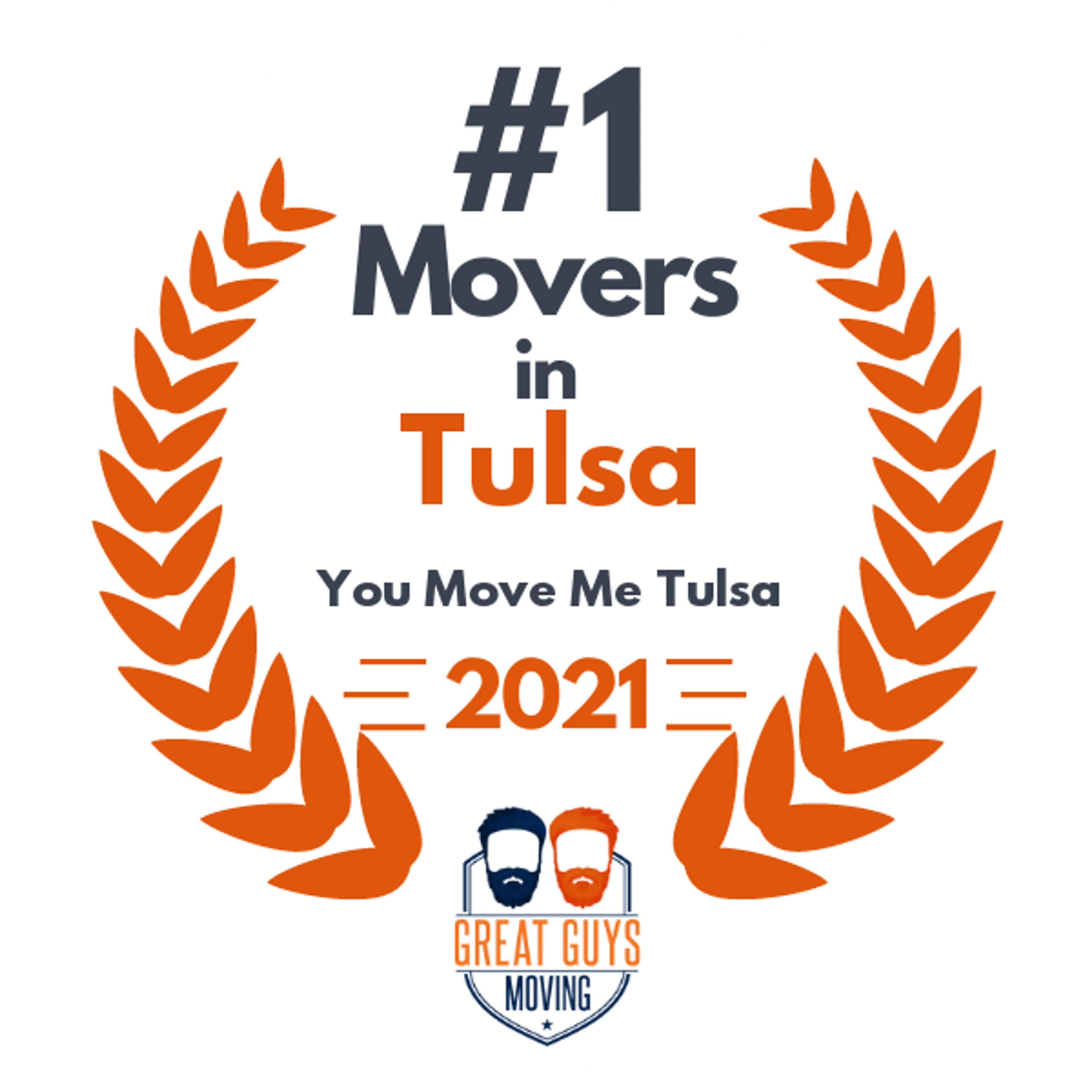#1 Ranked Movers in Tulsa, OK 2021 award