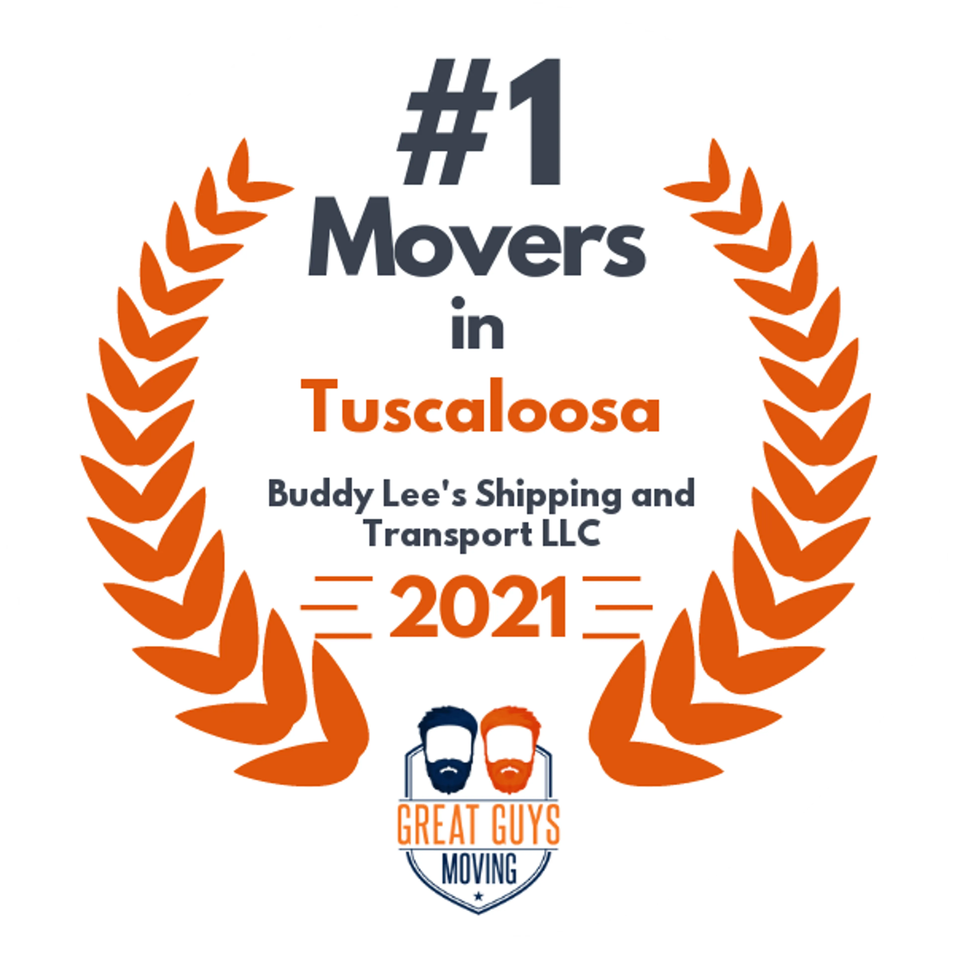 #1 Ranked Movers in Birmingham, AL 2021 award