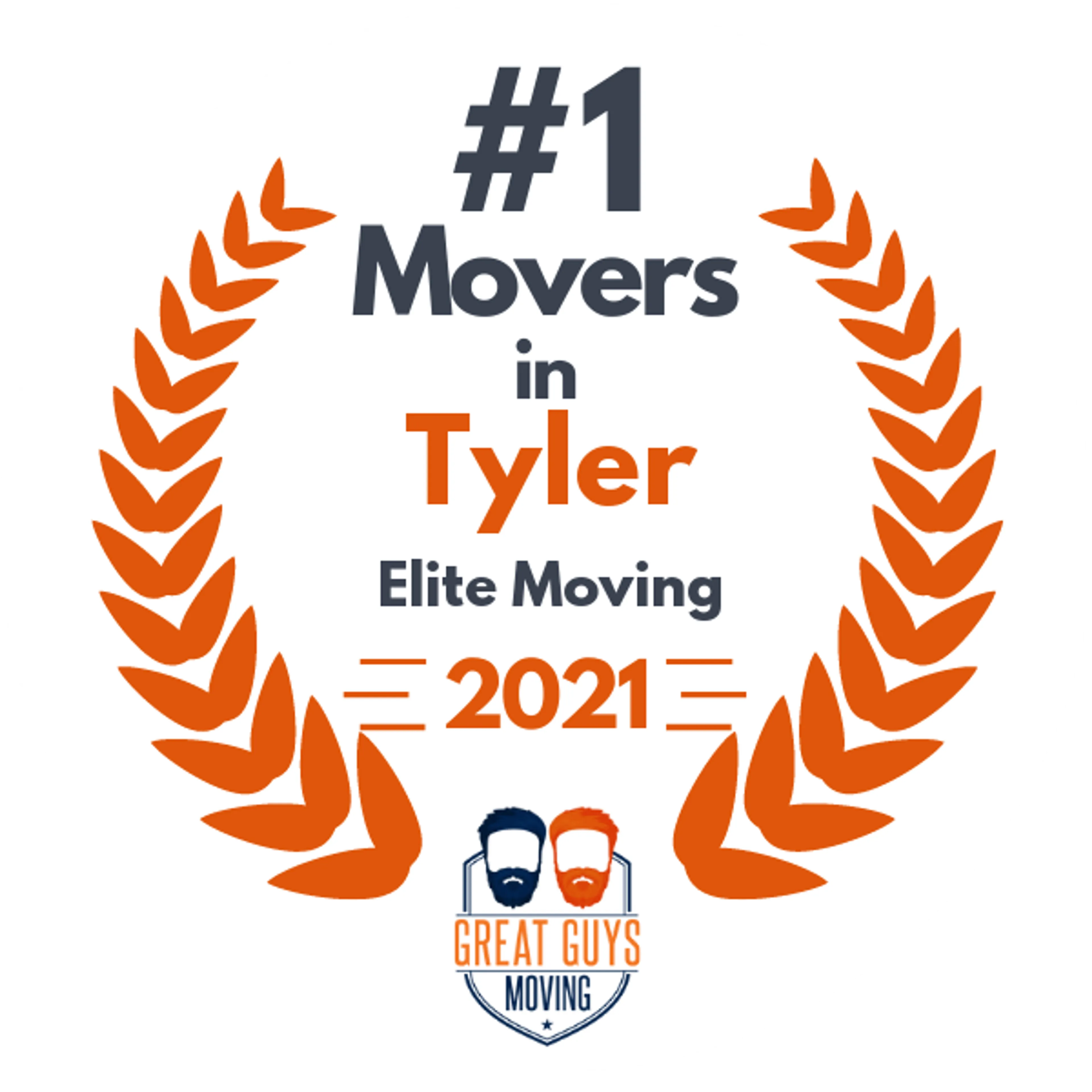 #1 Ranked Movers in Tyler, TX 2021 award