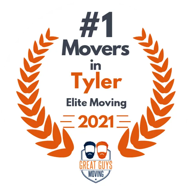 #1 Ranked Movers in Tyler, TX 2021 award