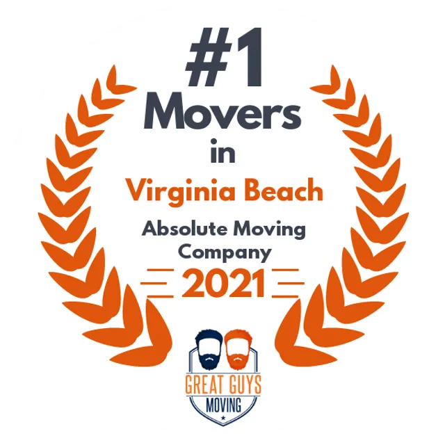 #1 Ranked Movers in Virginia Beach, VA 2021 award