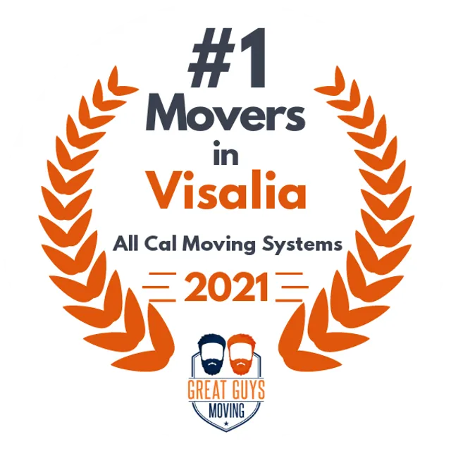 #1 Ranked Movers in Fresno, CA 2021 award