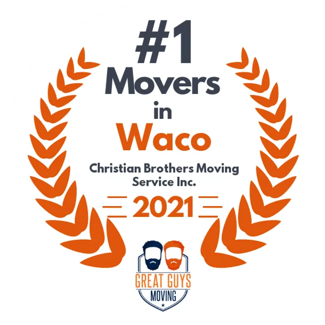 #1 Ranked Movers in Waco, TX 2021 award