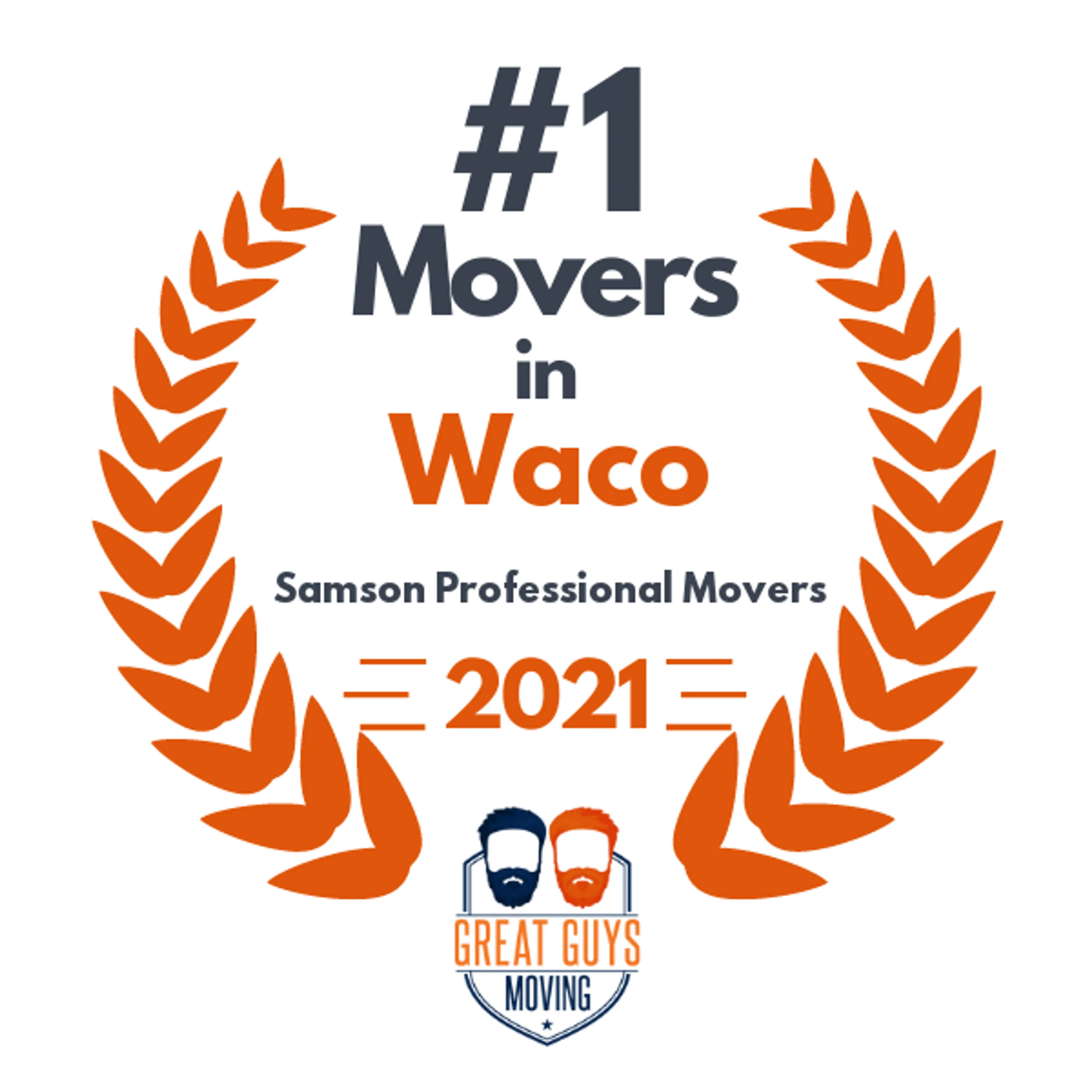 #1 Ranked Movers in Waco, TX 2021 award
