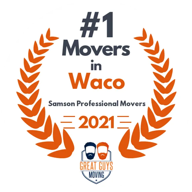 #1 Ranked Movers in Waco, TX 2021 award