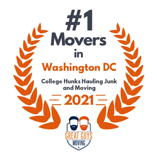 #1 Ranked Movers in Washington DC, DC 2021 award