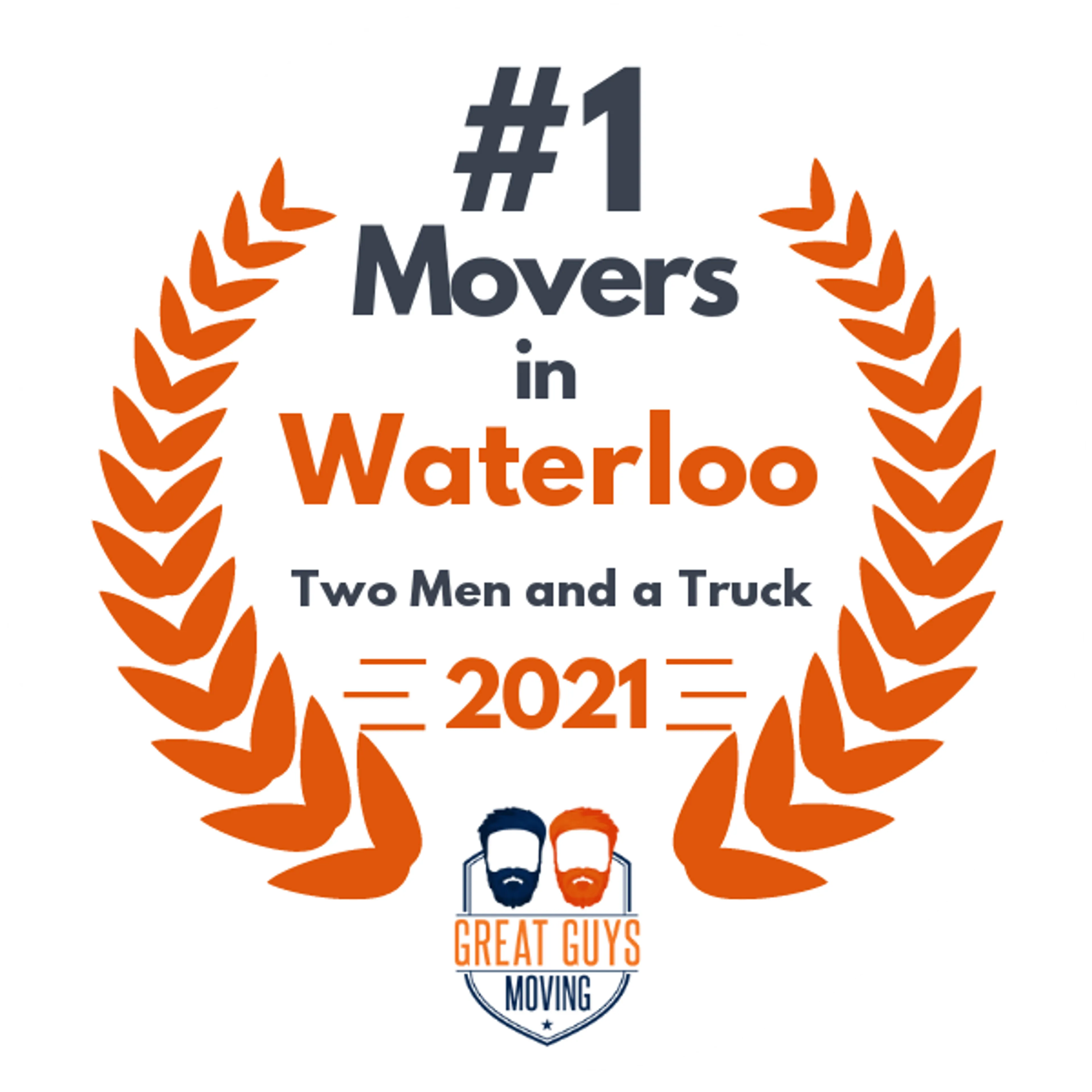 #1 Ranked Movers in Waterloo, IA 2021 award
