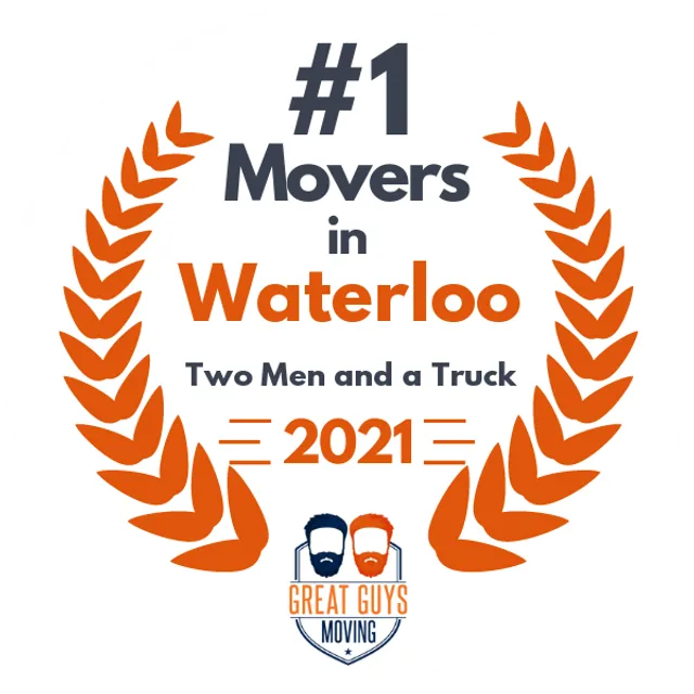 #1 Ranked Movers in Waterloo, IA 2021 award