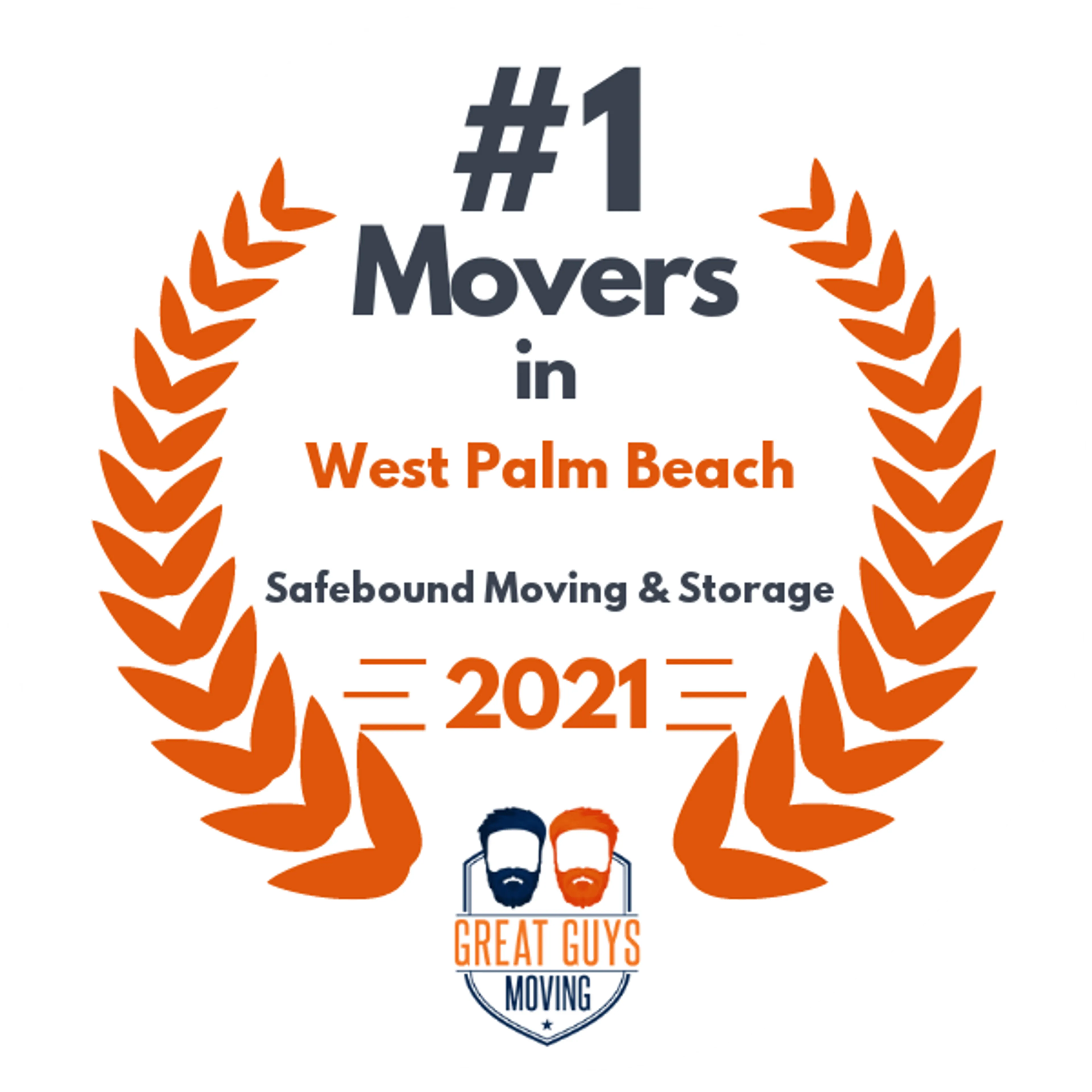 #1 Ranked Movers in Palm Bay, FL 2021 award