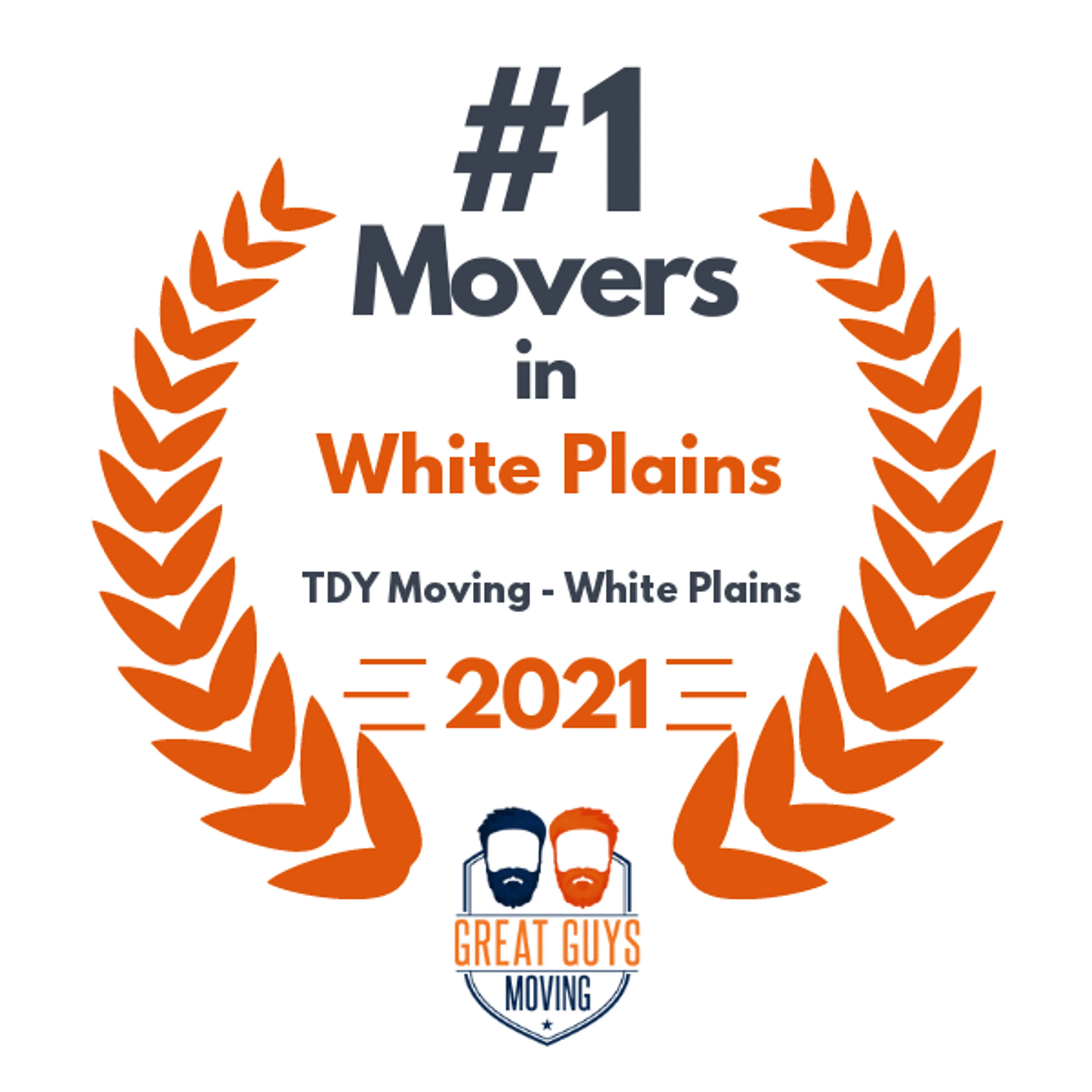 #1 Ranked Movers in Yonkers, NY 2021 award