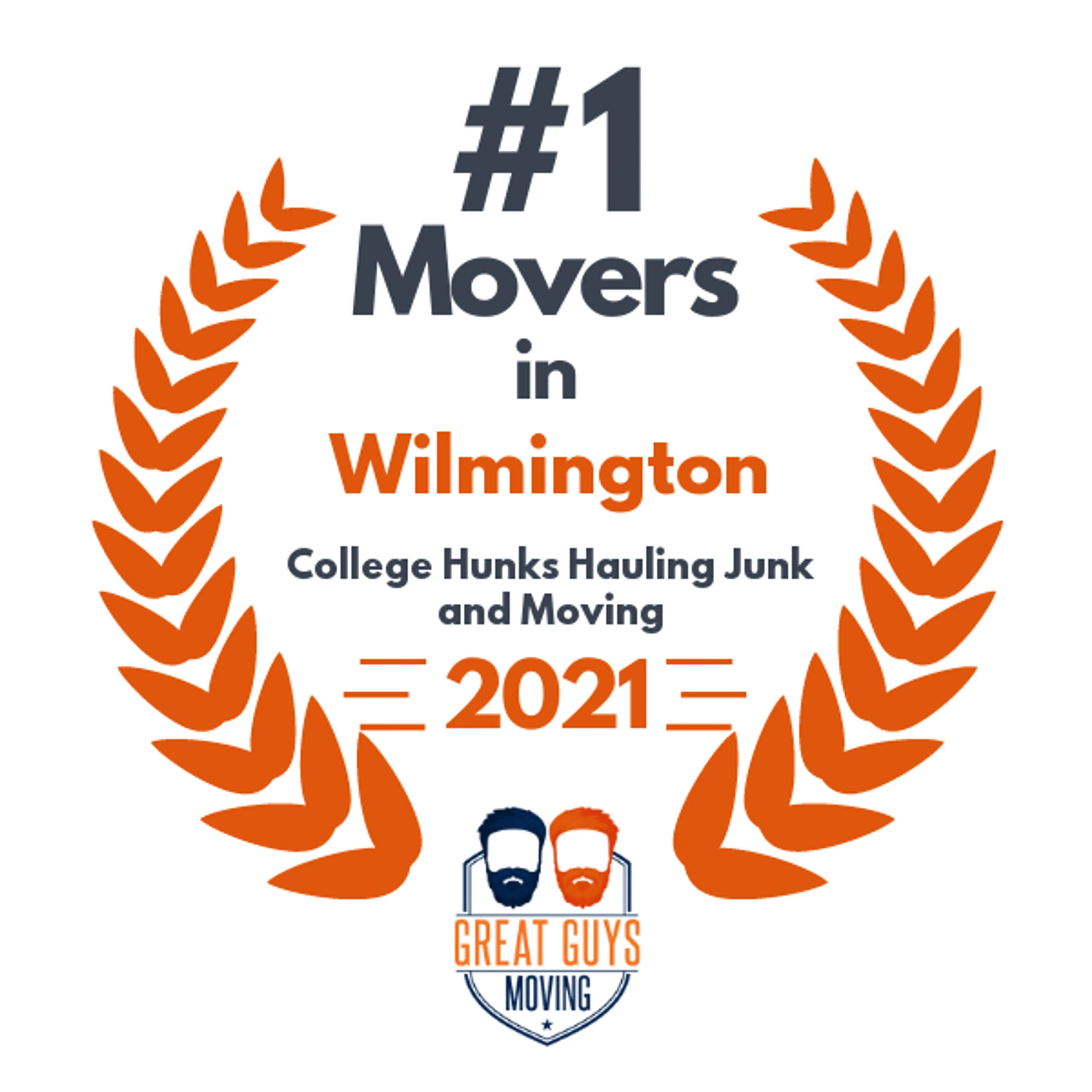 #1 Ranked Movers in Wilmington, NC 2021 award