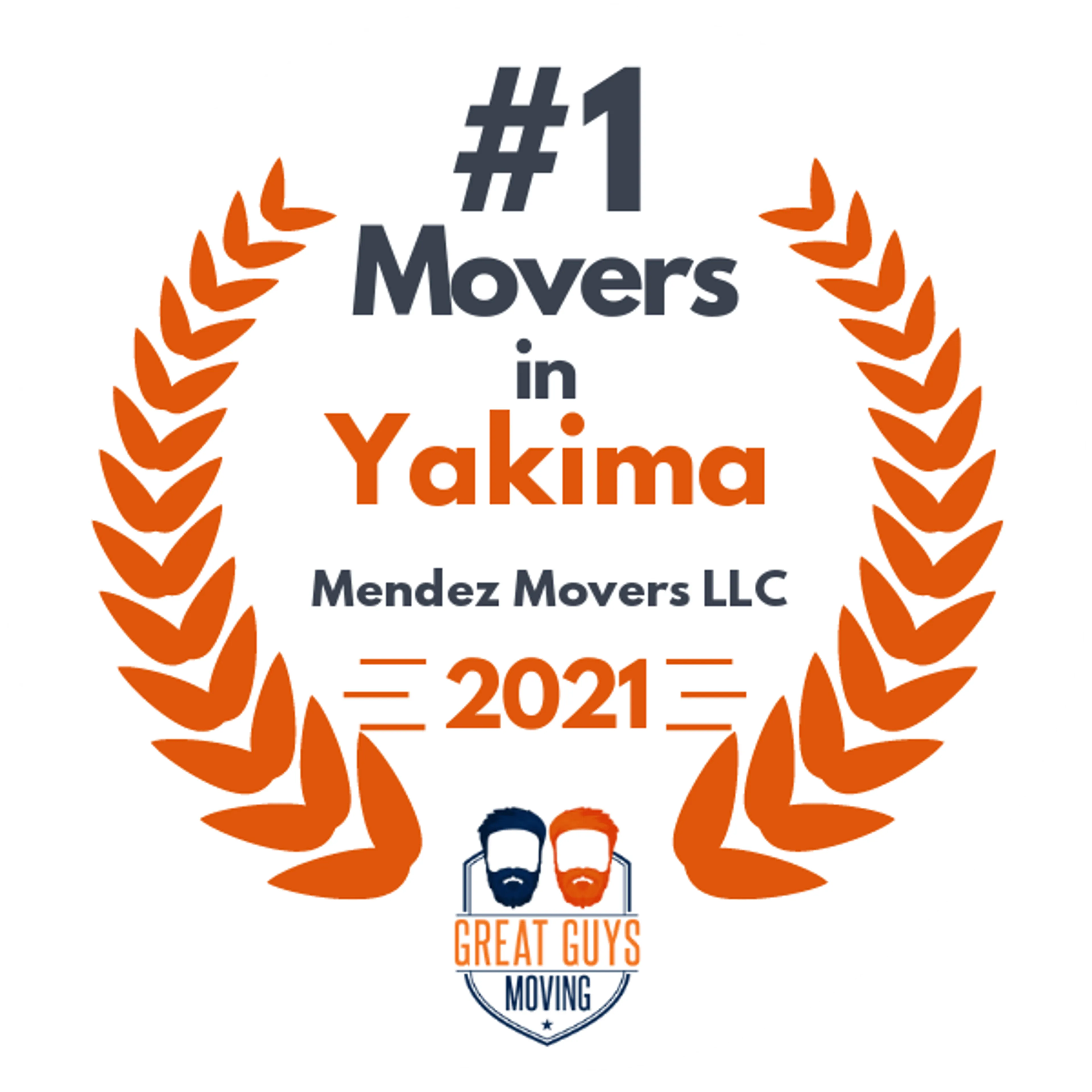 #1 Ranked Movers in Yakima, WA 2021 award
