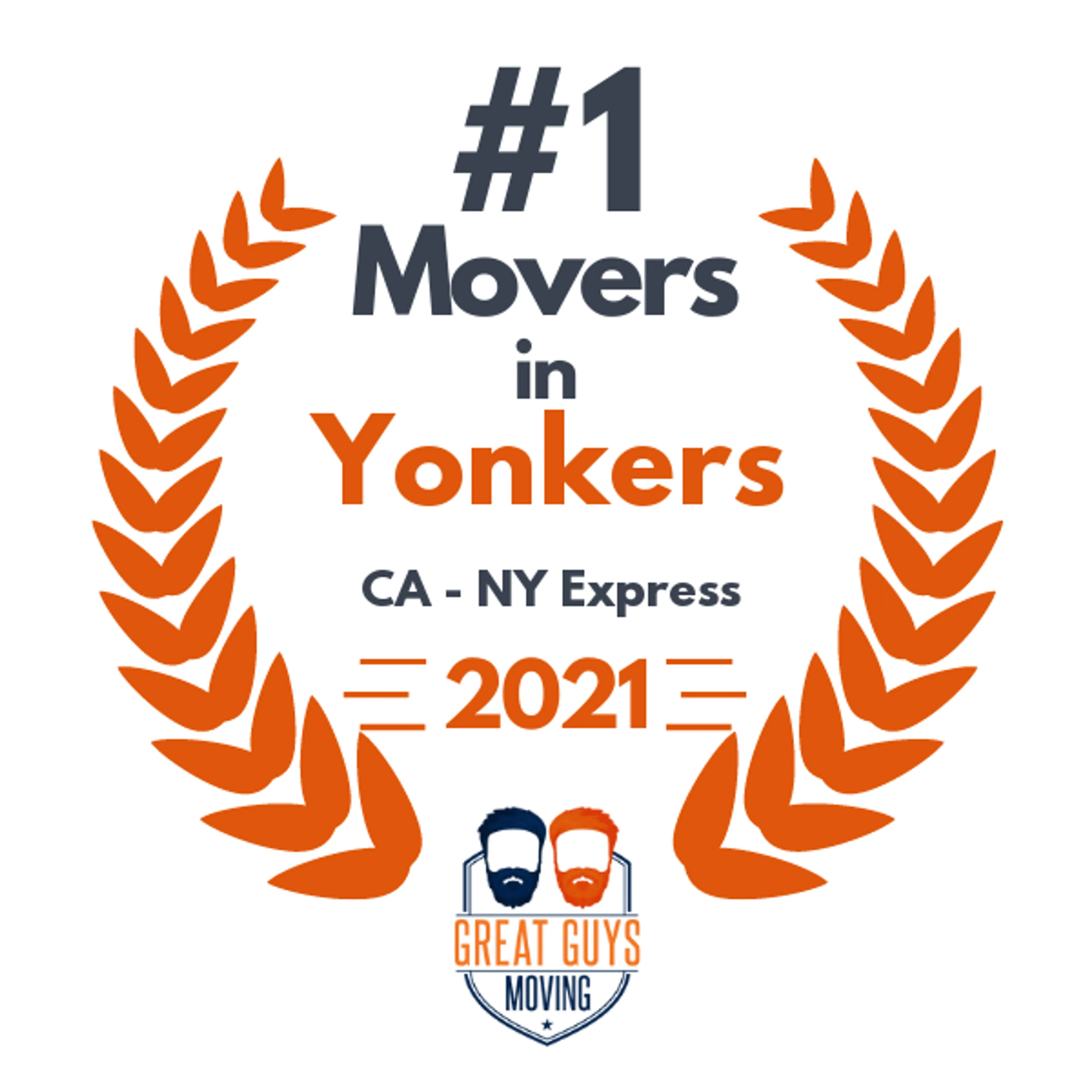 #1 Ranked Movers in New York City, NY 2021 award