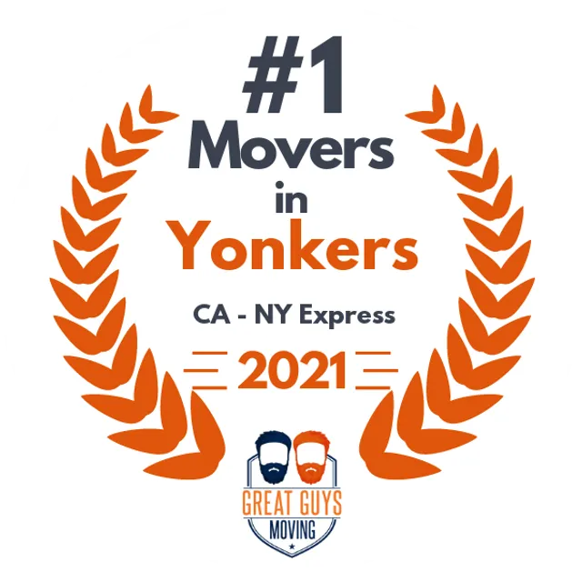 #1 Ranked Movers in New York City, NY 2021 award