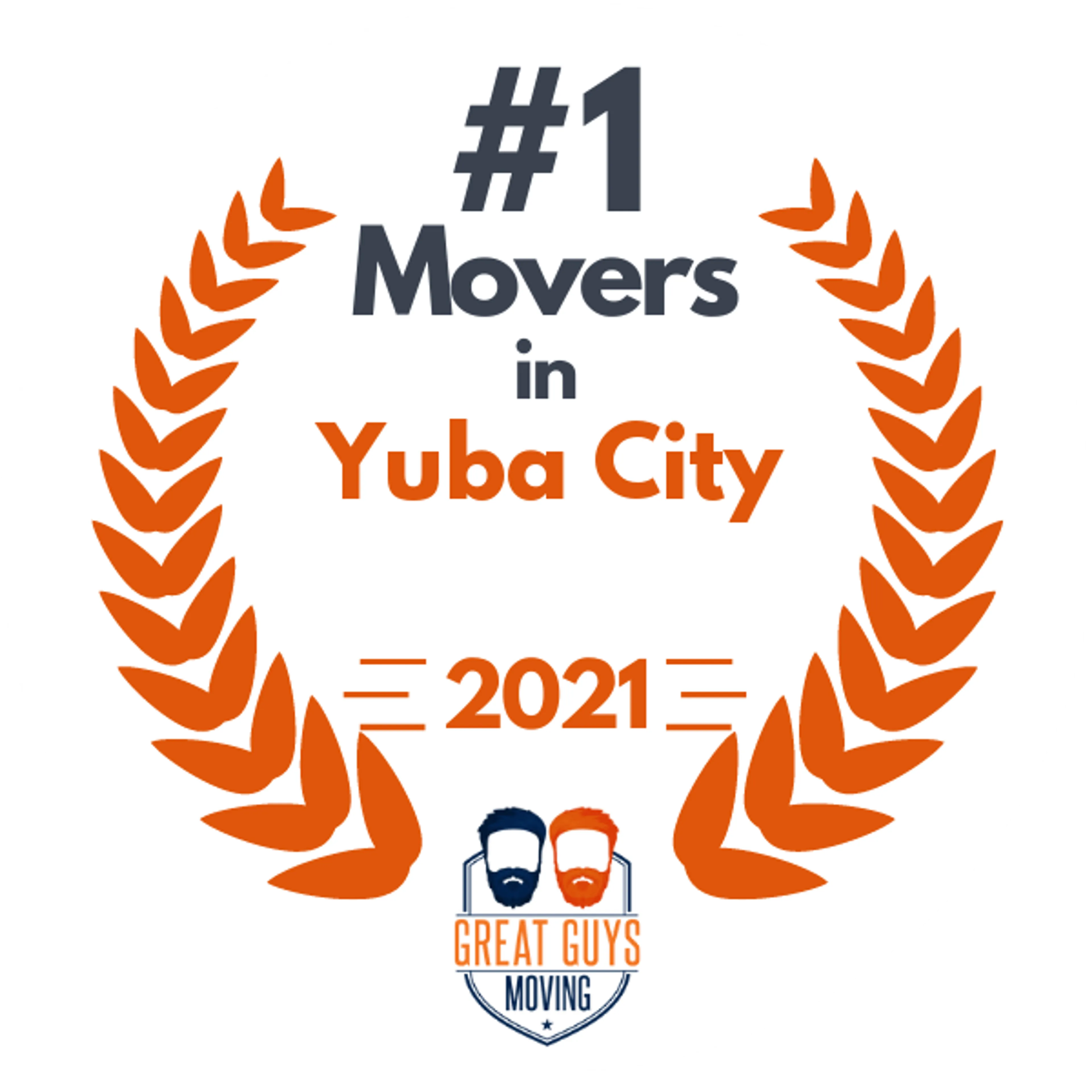 #1 Ranked Movers in Sacramento, CA 2021 award